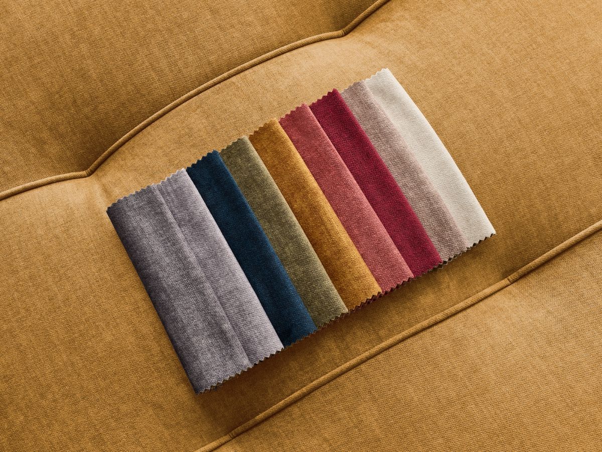 Bobochic Arsene Ecksofa mit Schlaffunktion und Bettkasten 277 × 200 cm Samt Gelb Ecke links