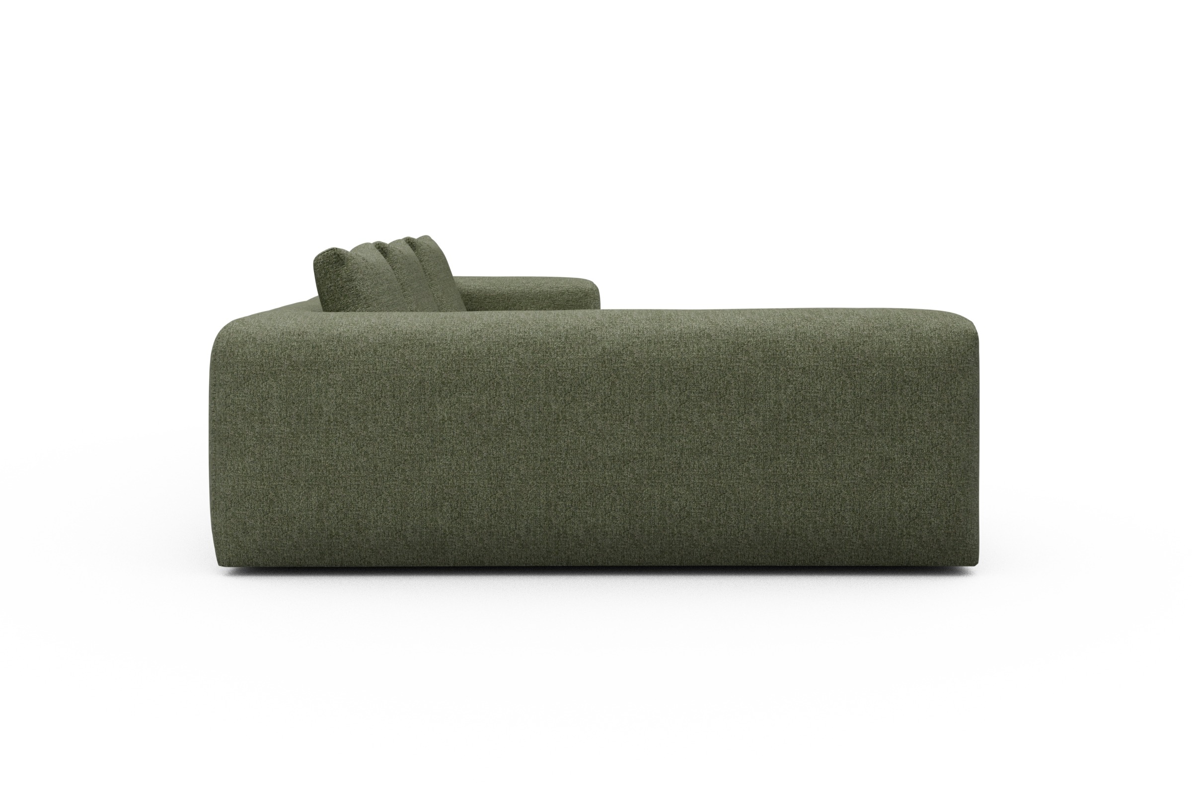 Ecksofa Fred 2x 2,5-Sitzer links offen Carreno-Vivid-Green
