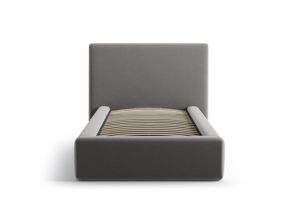Cosmopolitan Design Stauraumbett mit Kopfteil Asti Samt Magic Velvet Taupe