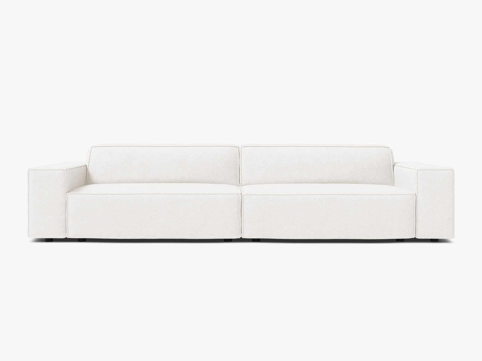Micadoni Sofa Jodie 4-Sitzer Boucle Baloo Weiß