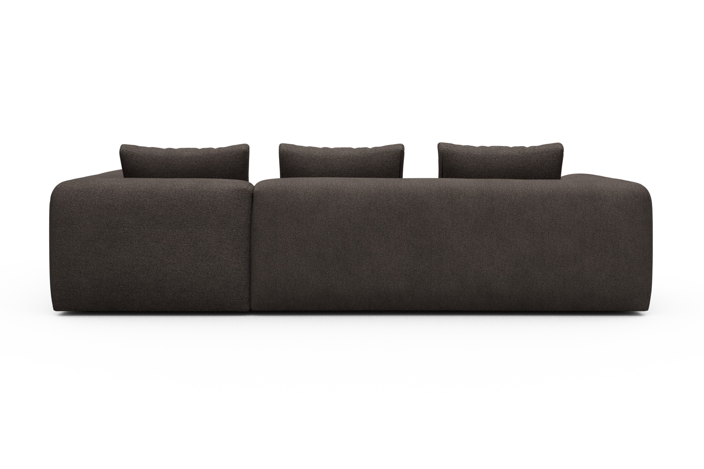 Ecksofa Fred 2x 2,5-Sitzer rechts offen Boucle-Taupe