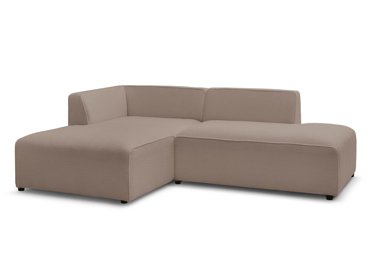 Bobochic Megeve Ecksofa Bouclé-Stoff Braun Ecke links