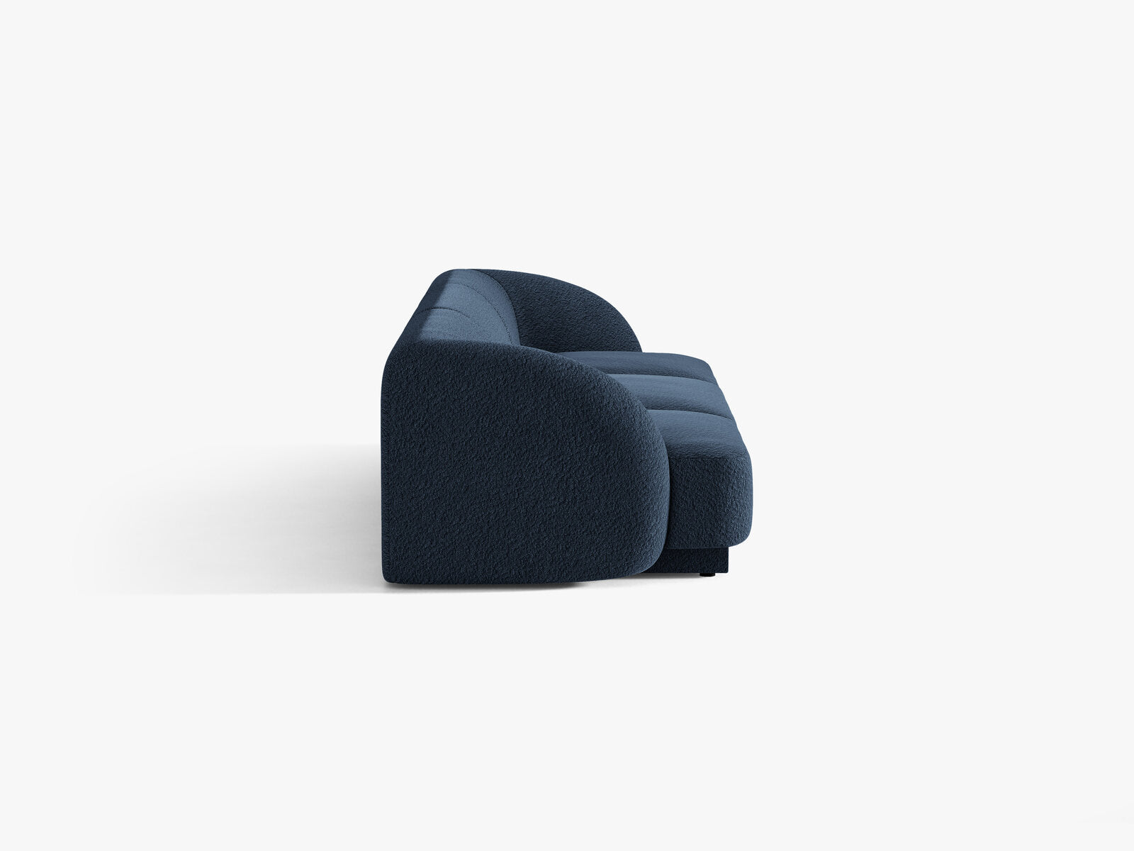 Micadoni Sofa Miley 3-Sitzer Boucle Baloo Dunkelblau