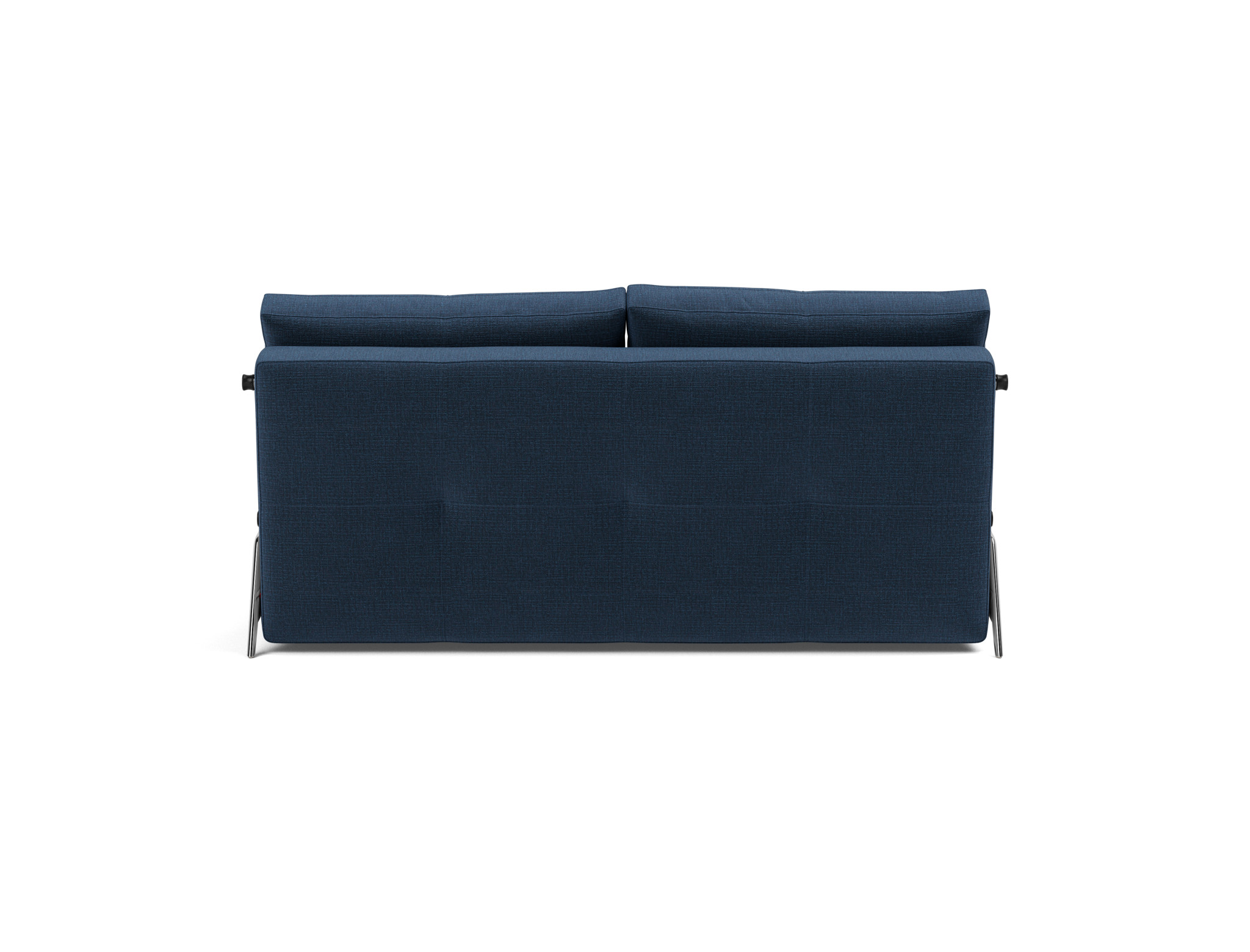 Schlafsofa Cubed 160 Chenille Esina 414-Indigo-Blue Beine Aluminium