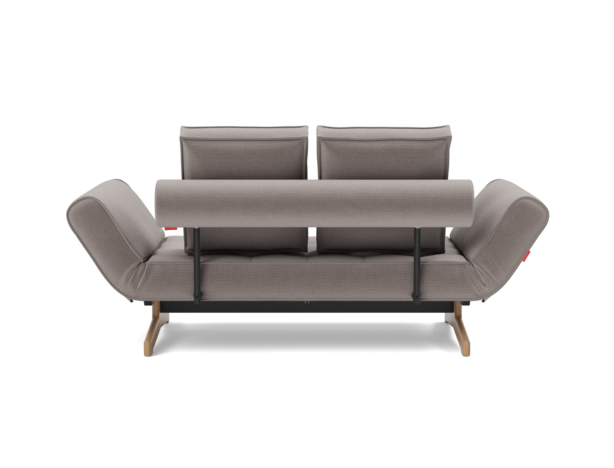 Tagesbett Ghia Chenille Esina 418-Truffle Beine Eiche