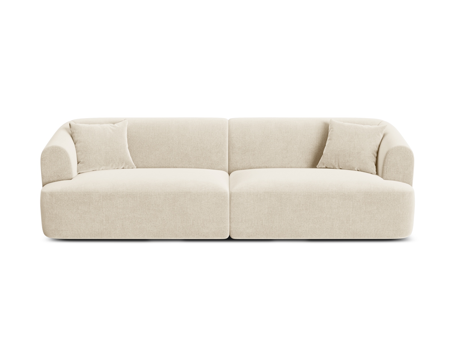 Cosmopolitan Design Sofa Campi 4-Sitzer Samt Vogue Helles Beige