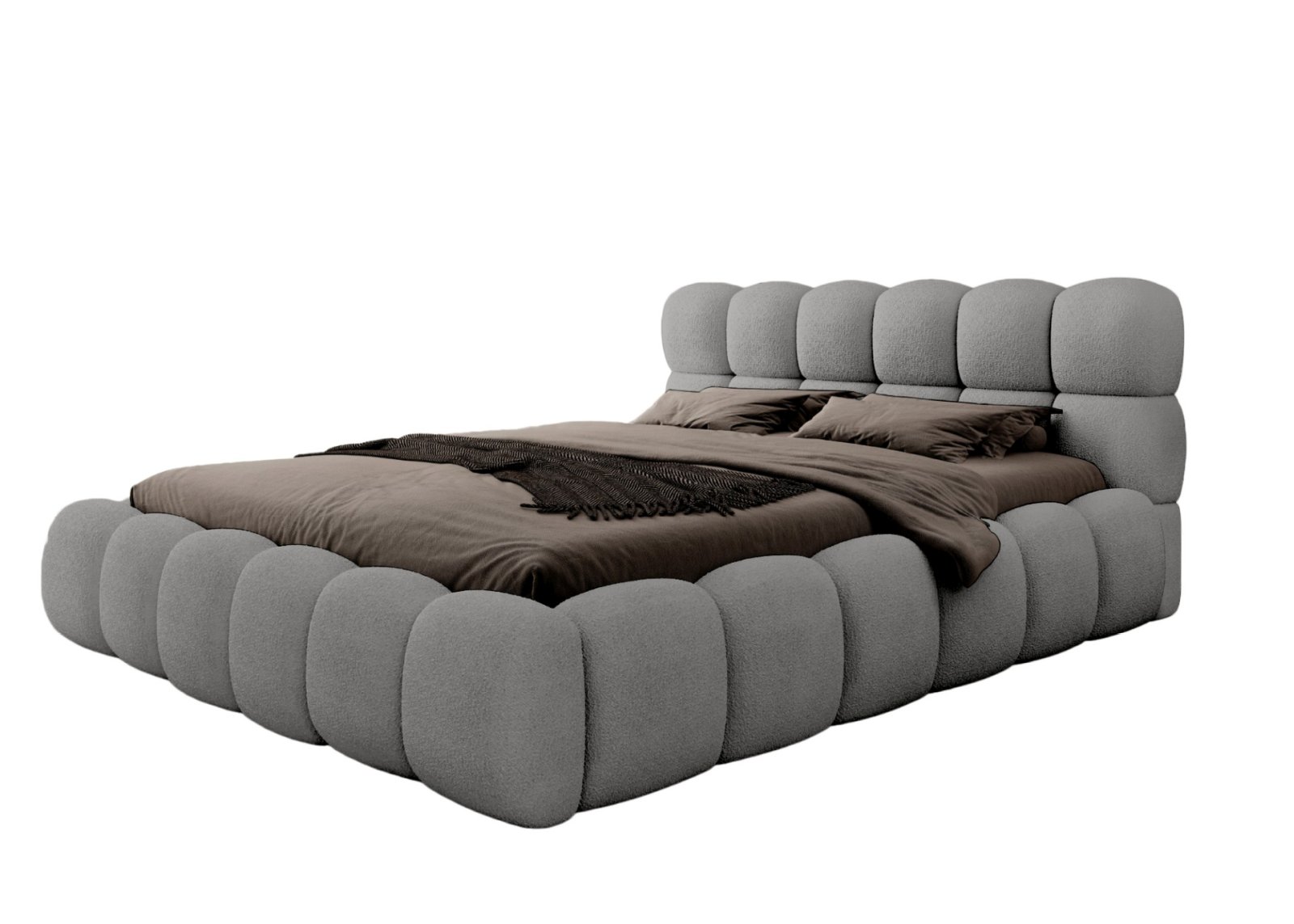 Polsterbett Vento Boucle 180x200 mit Metallrahmen Quelle 92