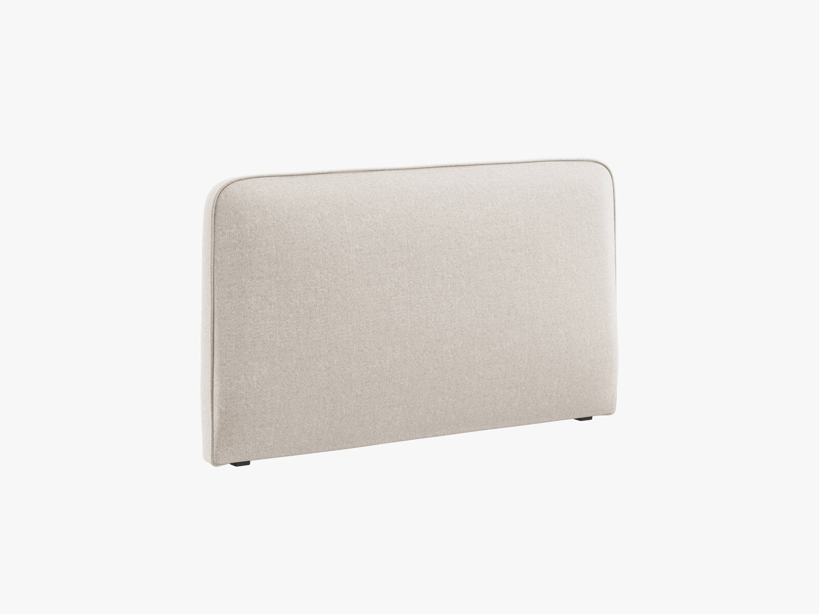 Micadoni Jamie Samtiger Kopfteil 140 cm (H 95 cm) Chenille Eden Dunkelbeige 180x95