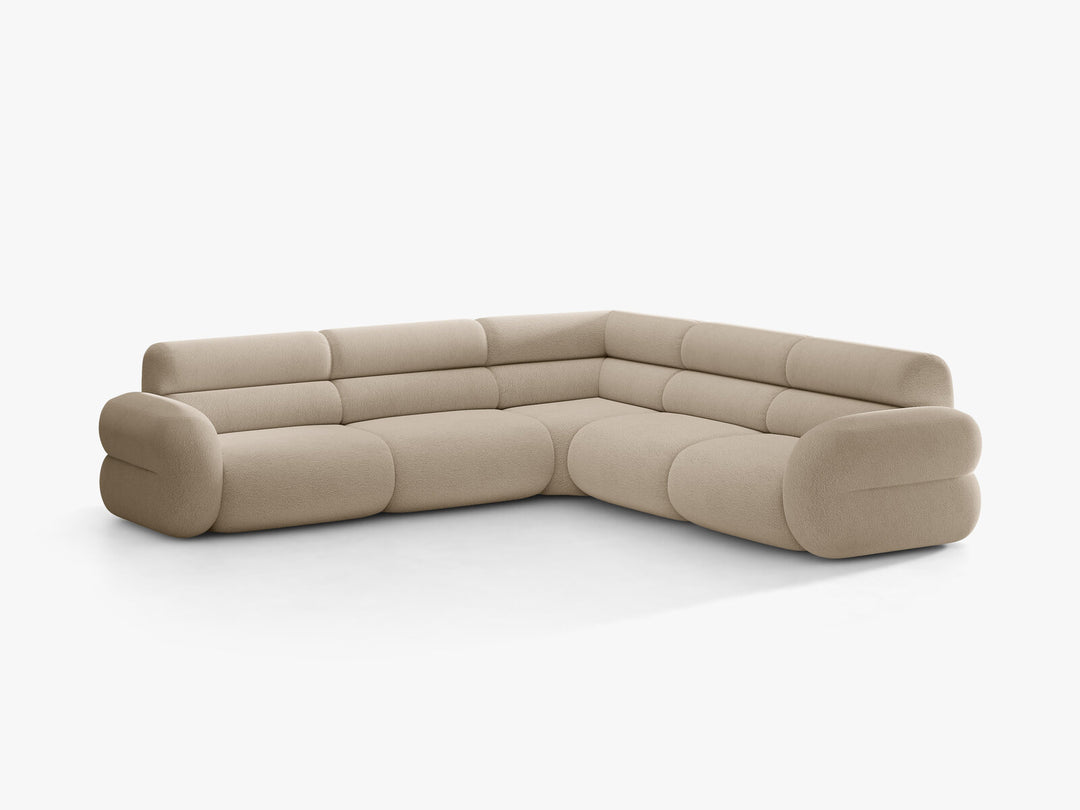 Micadoni Neo Modulares symmetrisches Ecksofa Boucle Baloo Beige