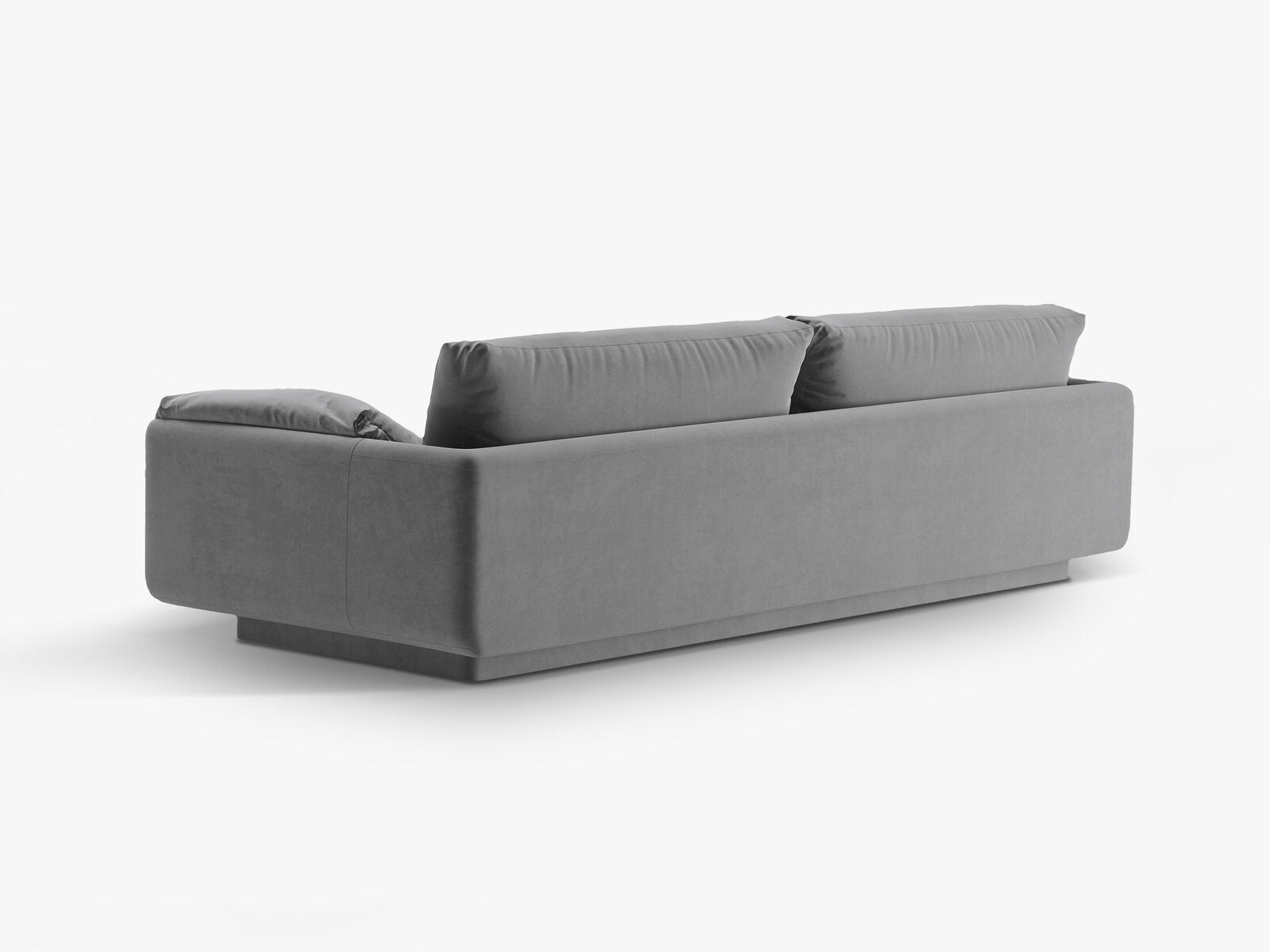Micadoni Sofa Torino 4-Sitzer Samt Hellgrau