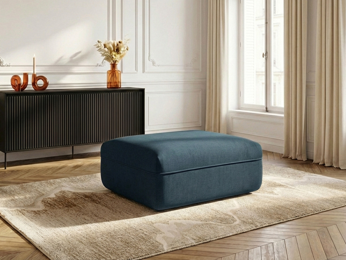 Bobochic Luigi Pouf Strukturstoff Blau