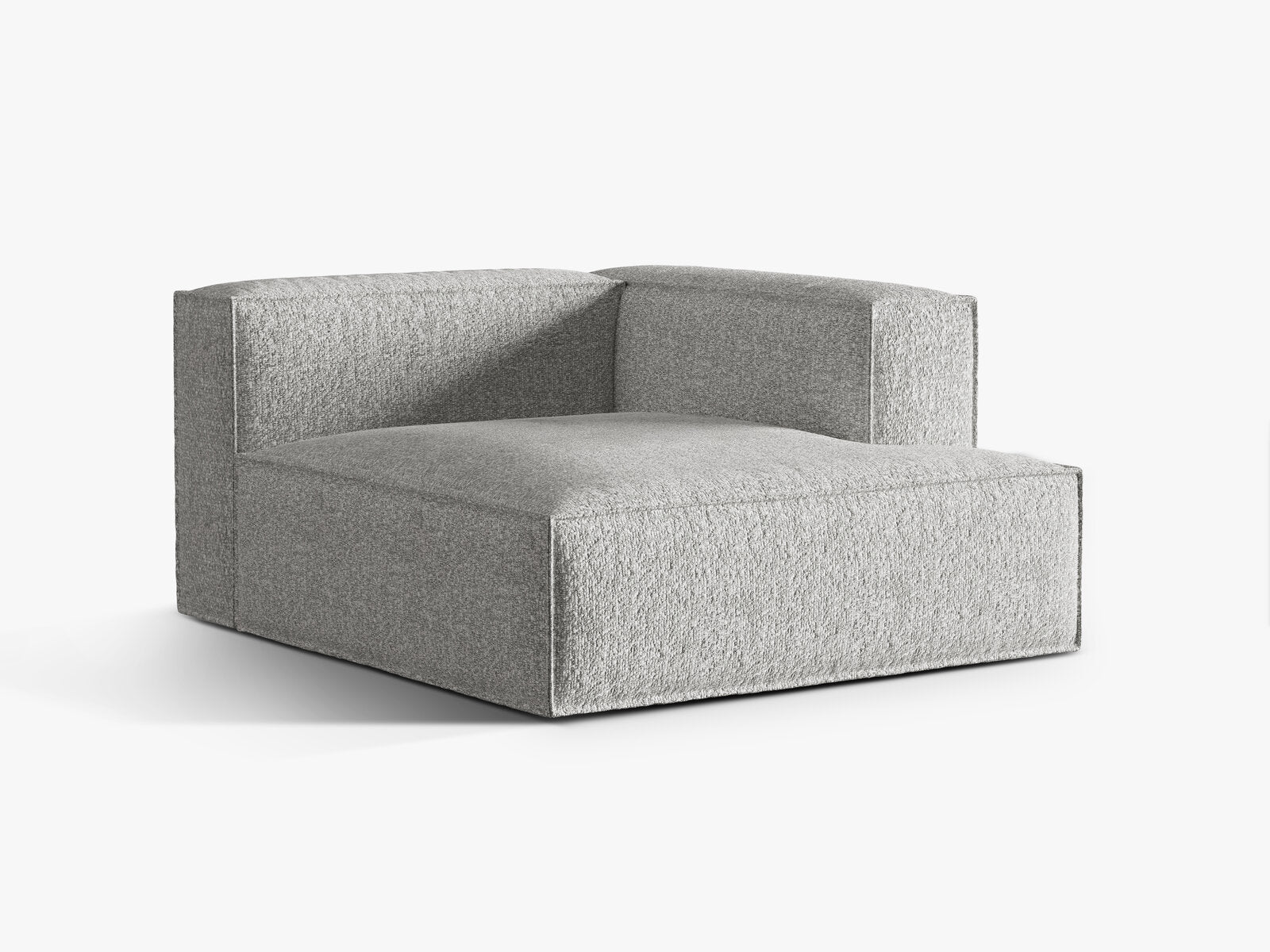 Micadoni Recamiere Nuria 1-Sitzer Rechts Boucle Silber