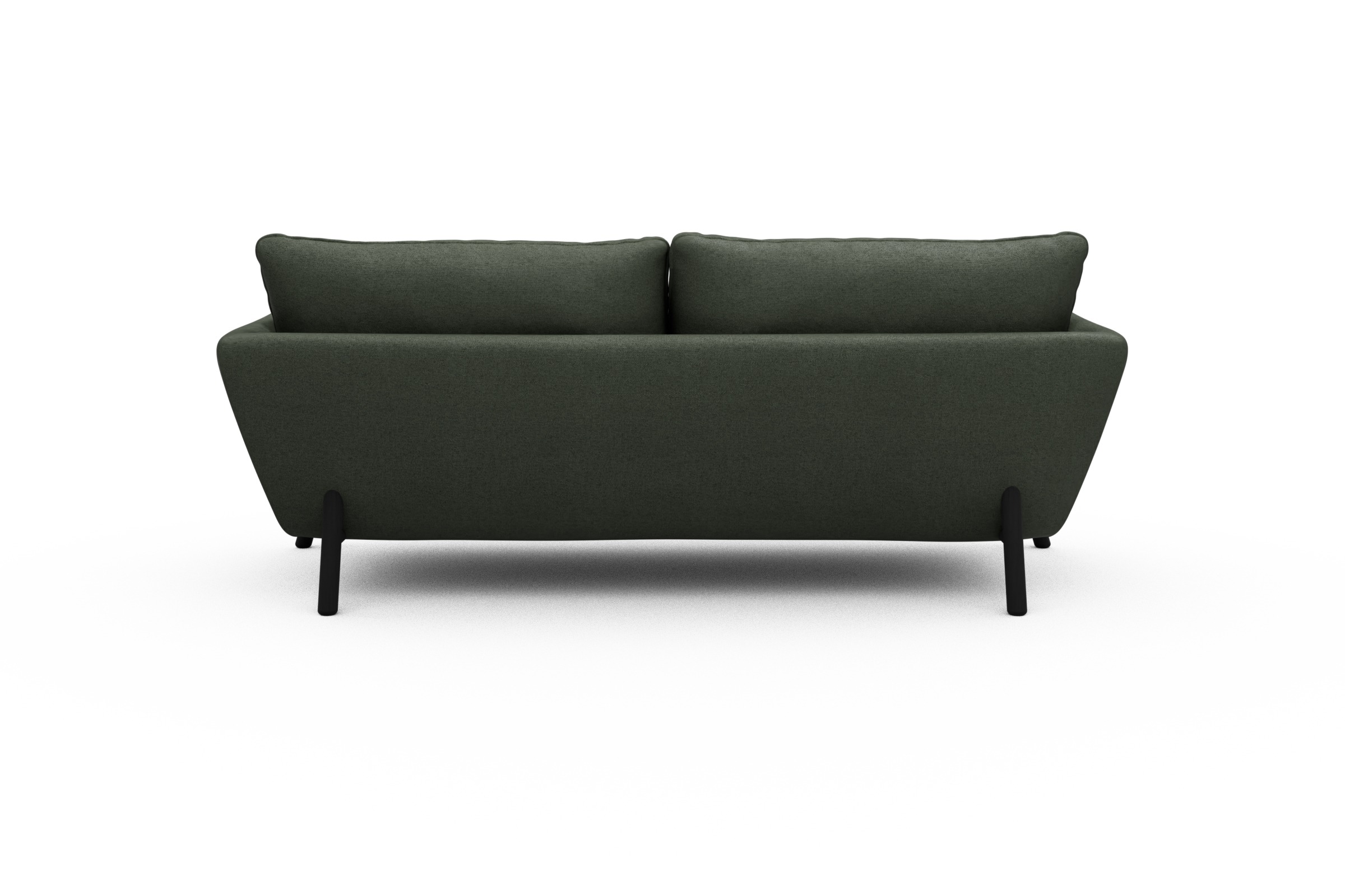 Sofa Emil 3-Sitzer Beinfarbe Eiche Schwarz Denari-Forest-Green