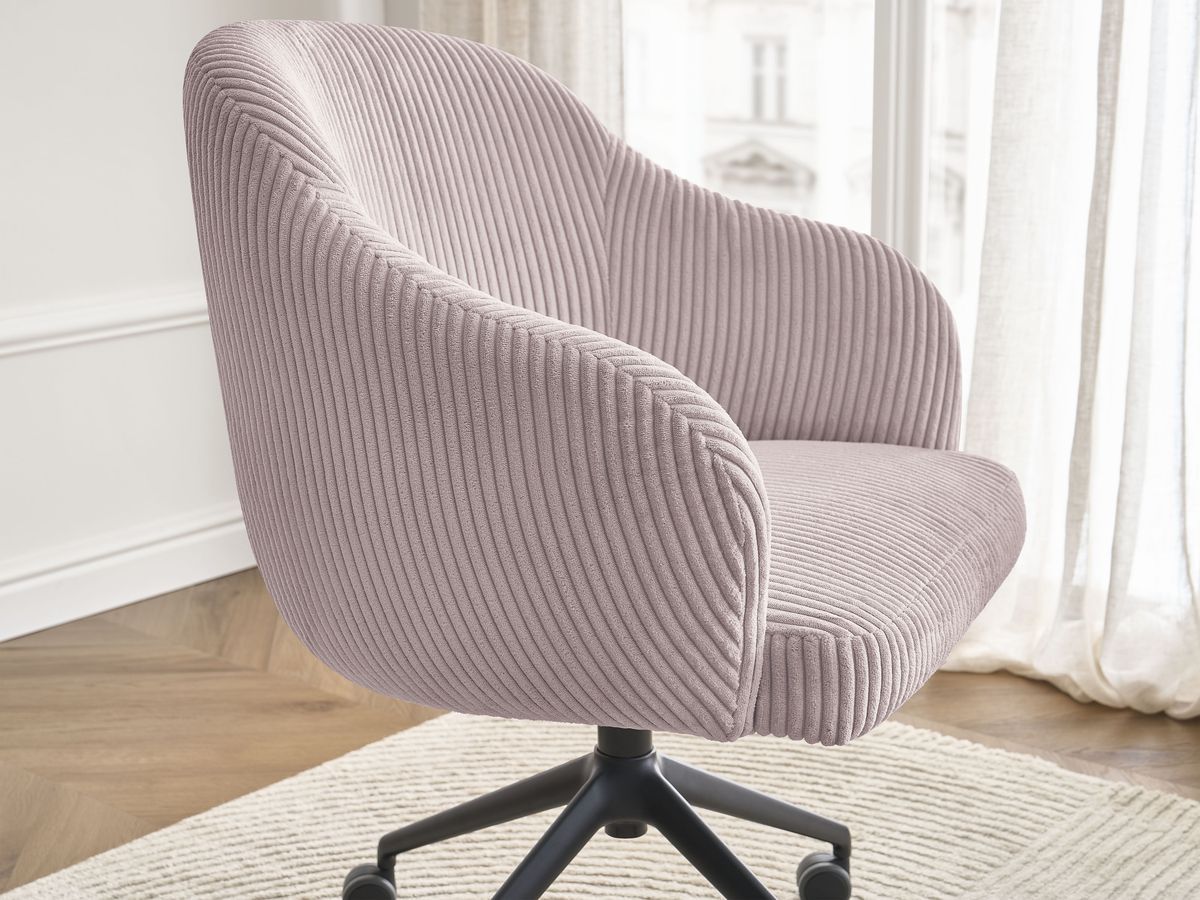 Bobochic Sophie Bürostuhl Cordsamt Rosa