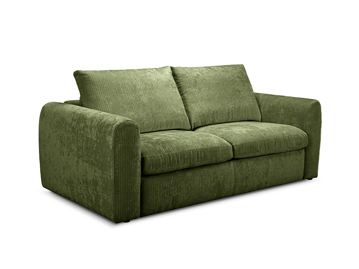 Bobochic Archi Schlafsofa 3-Sitzer Cordsamt Grün, Liegefläche 160 × 190 cm