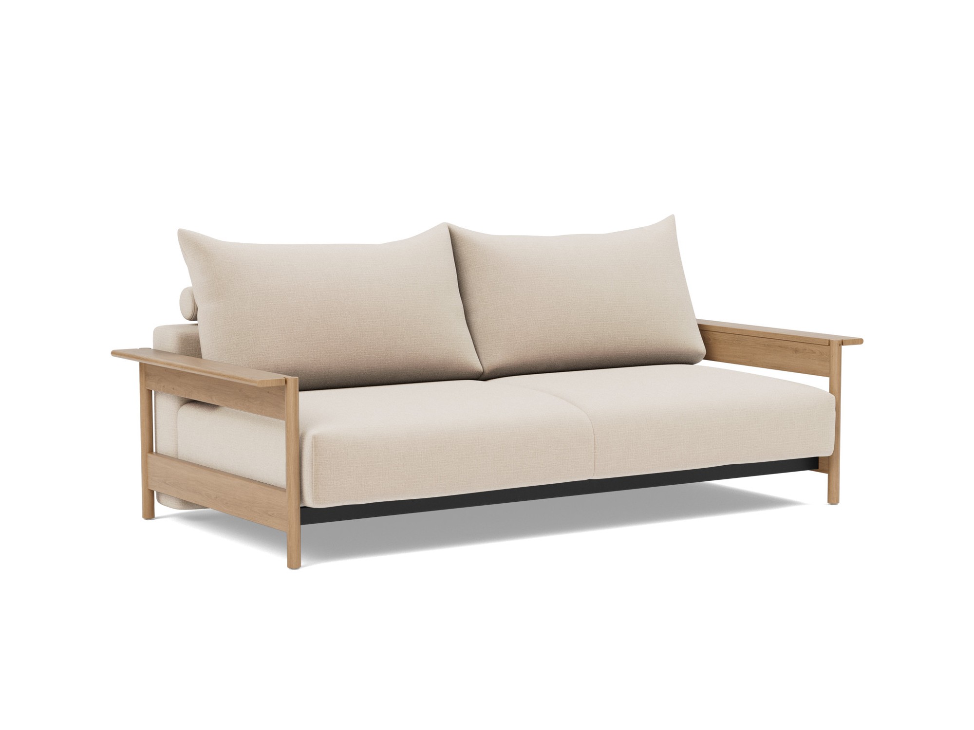 Schlafsofa Malloy Wood Chenille Esina 410-Almond-Beige