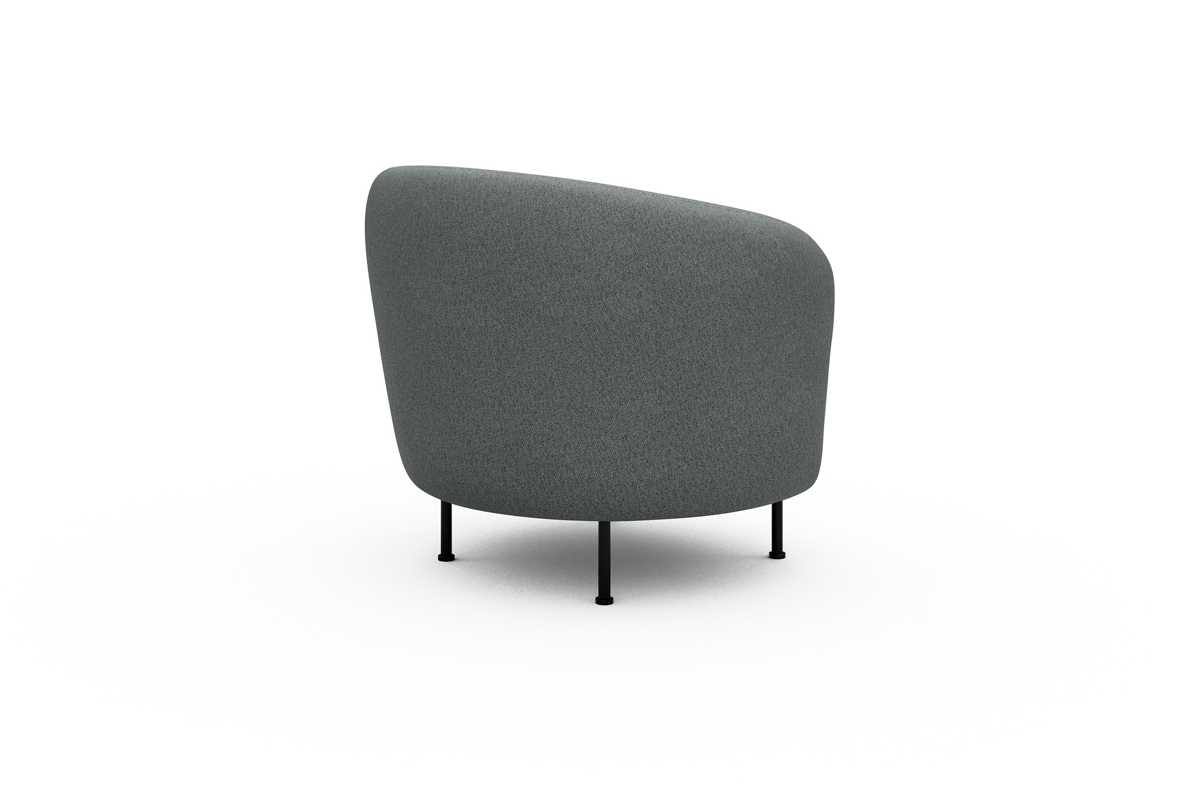Sessel Ronda Metallbeine Schwarz Denari-Soft-Grey