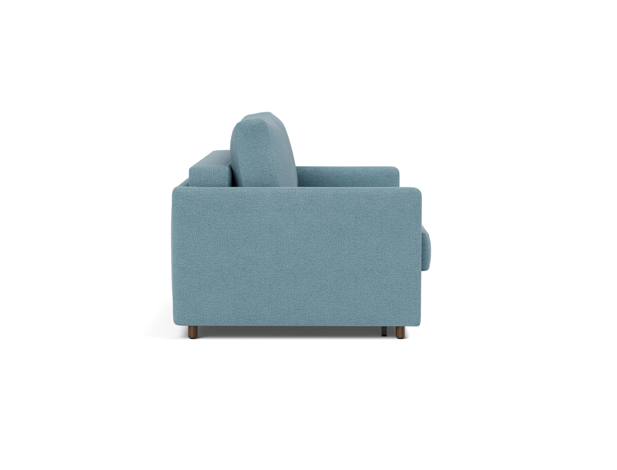Schlafsofa Neah mit Slim-Armlehnen 140 Flachgewebe Mixed Dance 525-Light-Blue