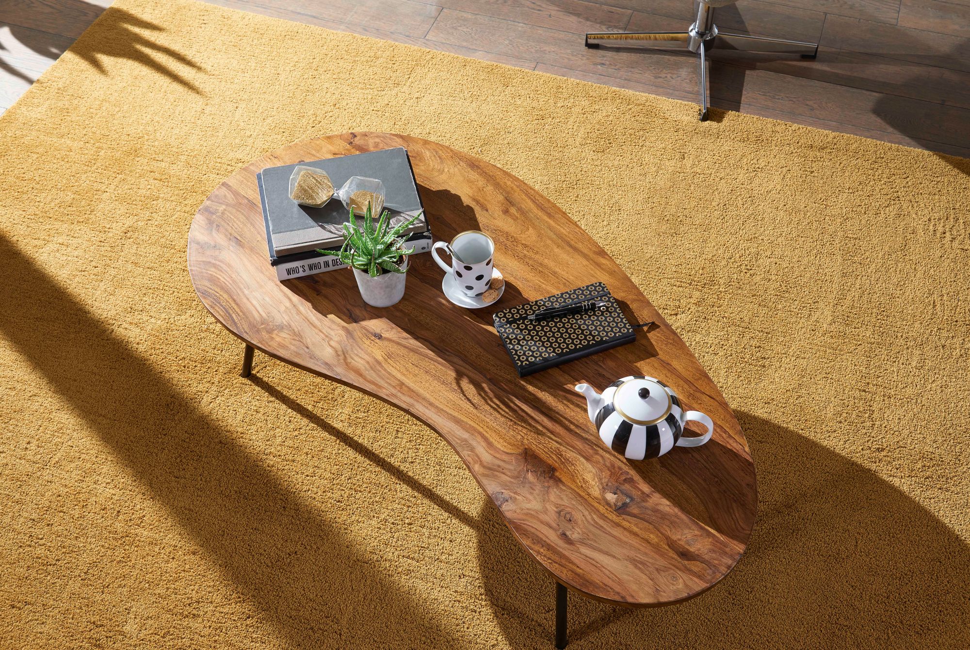Couchtisch Sula Massivholz Sheesham Höhe 36 cm