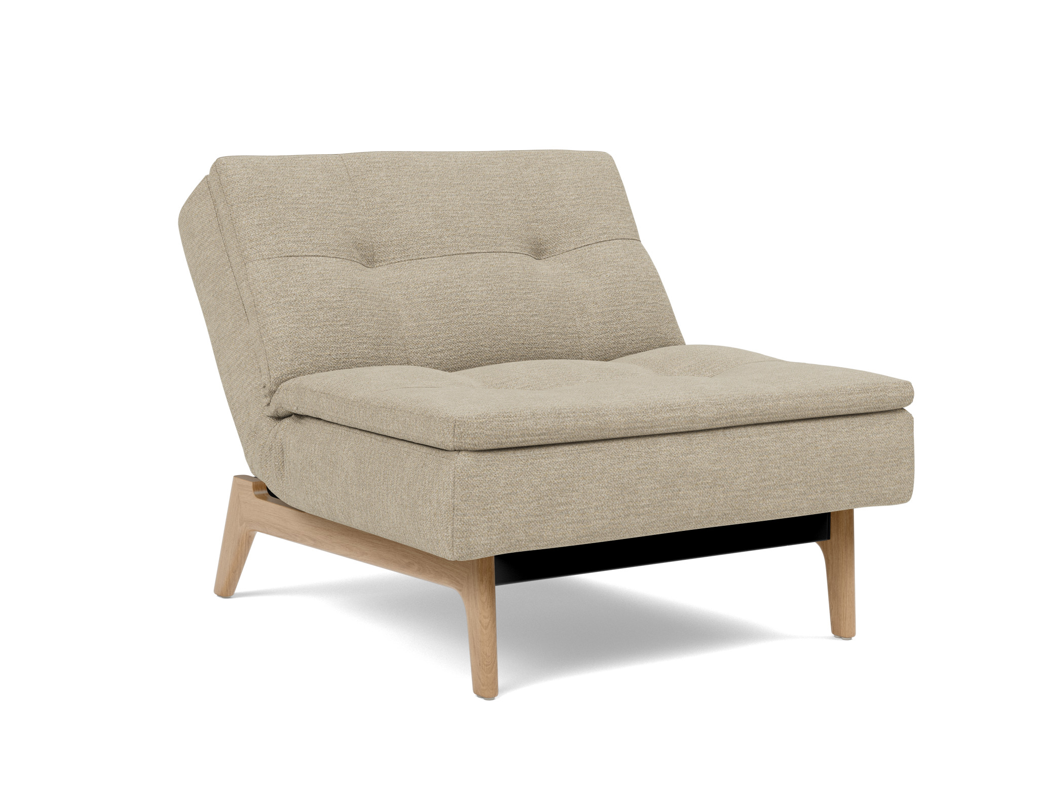 Sessel Dublexo Strukturierter Stoff Taura 356-Sand Beine Eiche