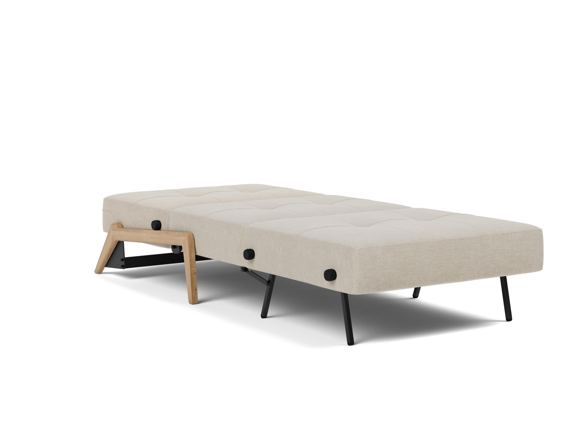Schlafsessel Cubed 90 Flachgewebe Phobos 586-Latte Beine Eiche