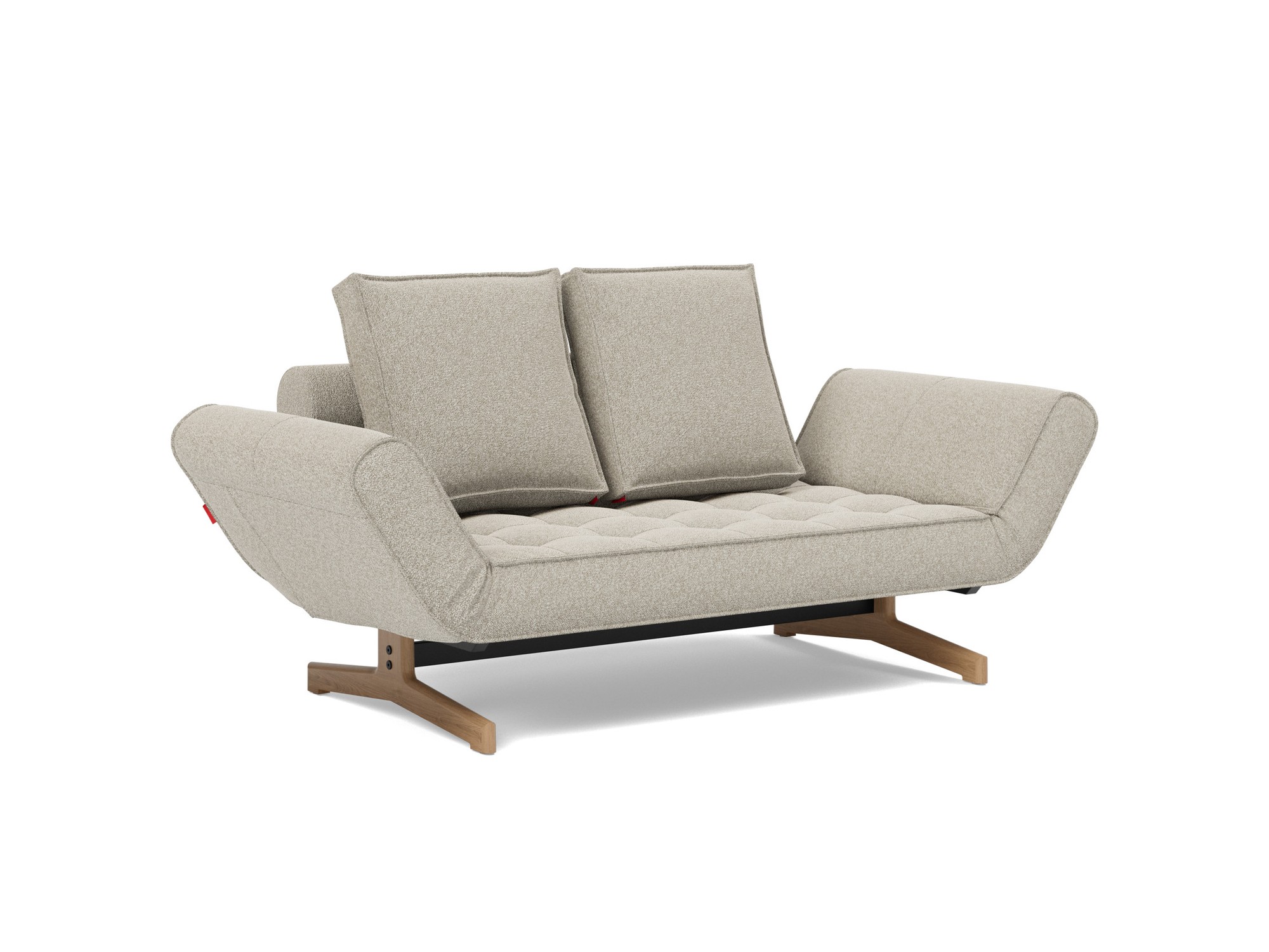 Tagesbett Ghia Boucle Skandi 539-Beige Beine Eiche