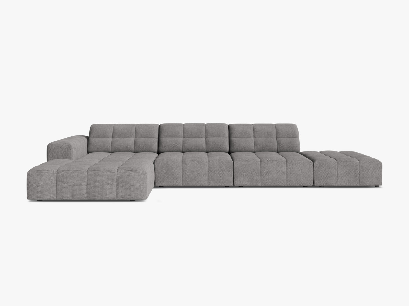 Micadoni Ecksofa Jennifer 5-Sitzer Links Chenille Eden Hellgrau
