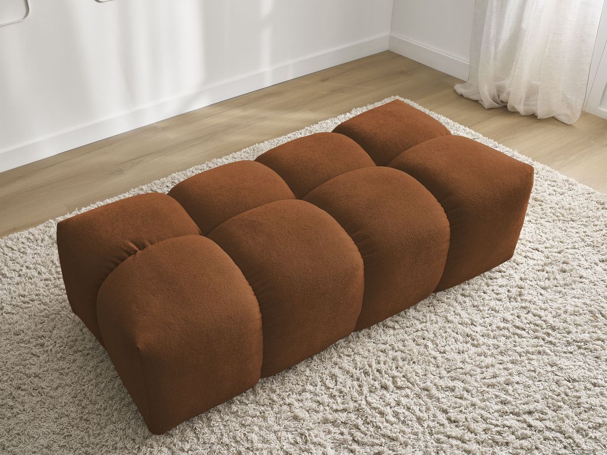 Bobochic Everest Pouf 140 × 70 cm Melange-Stoff Orange