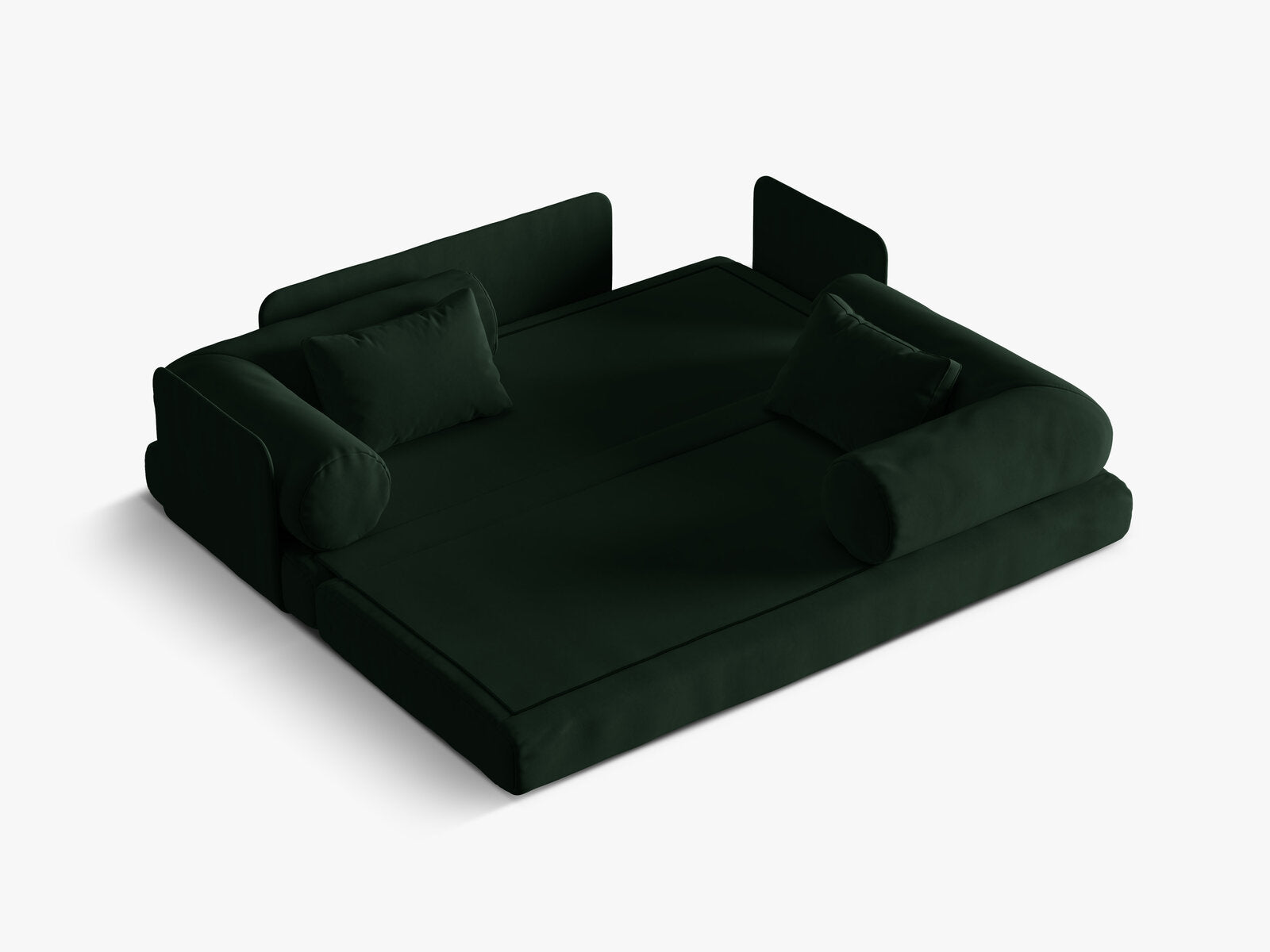 Micadoni Sofa Dreamy 3-Sitzer mit Schlaffunktion Samt Salvador Flaschengrün