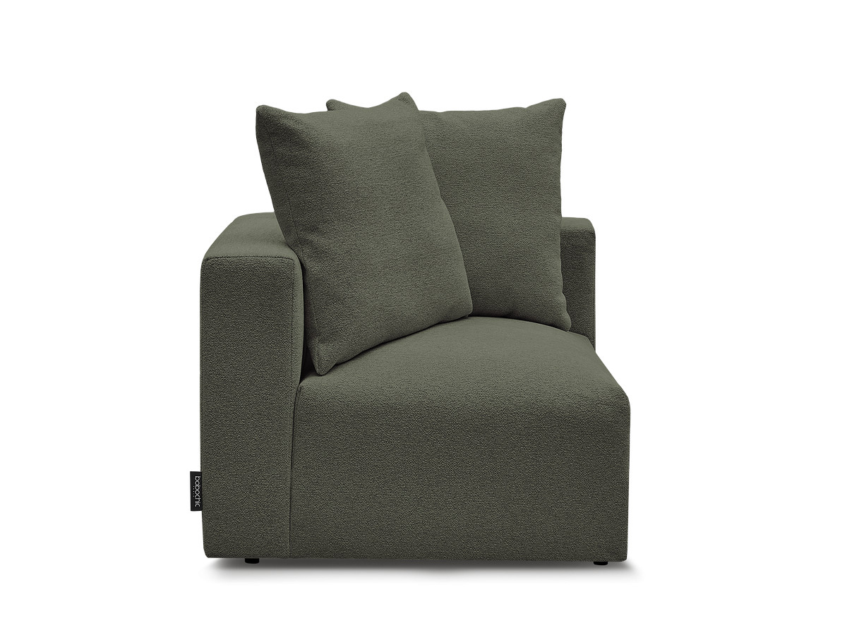 Bobochic Voltaire Eckmodul Melange-Stoff Grün Ecke links
