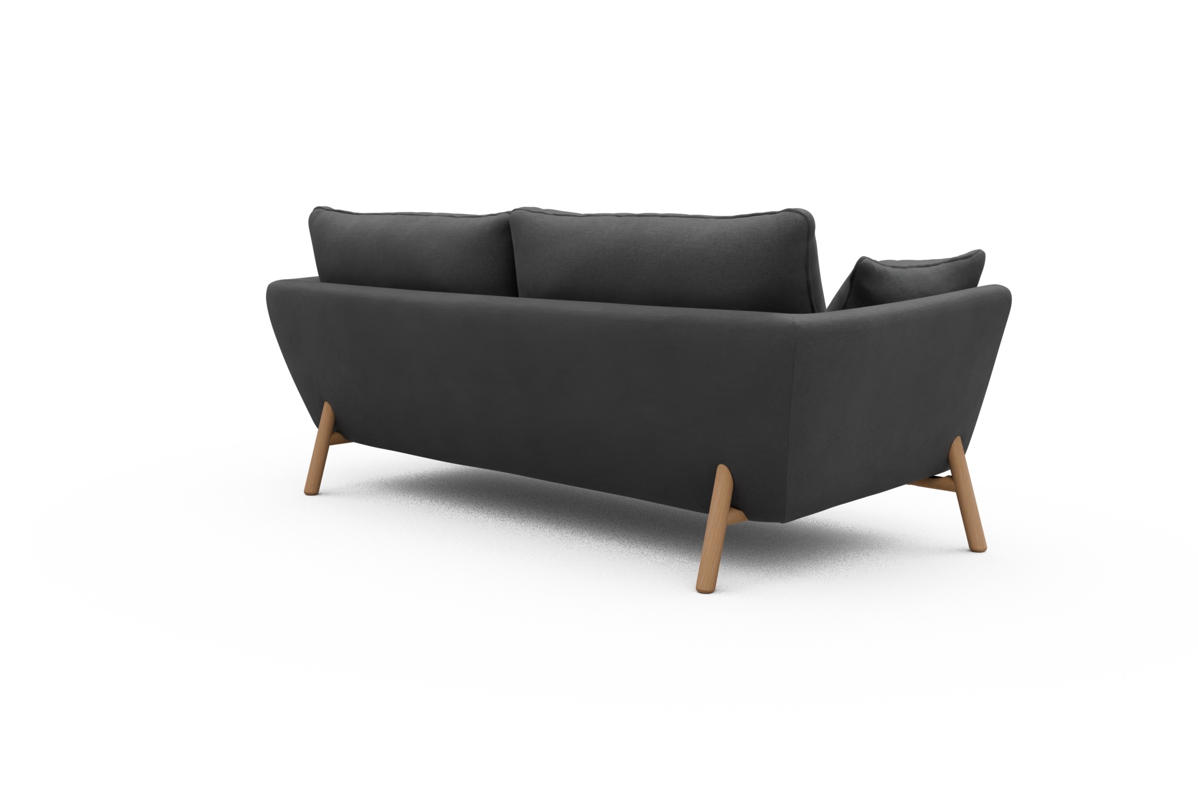 Sofa Emil 3-Sitzer Beinfarbe Eiche Natur Satya-Zinc