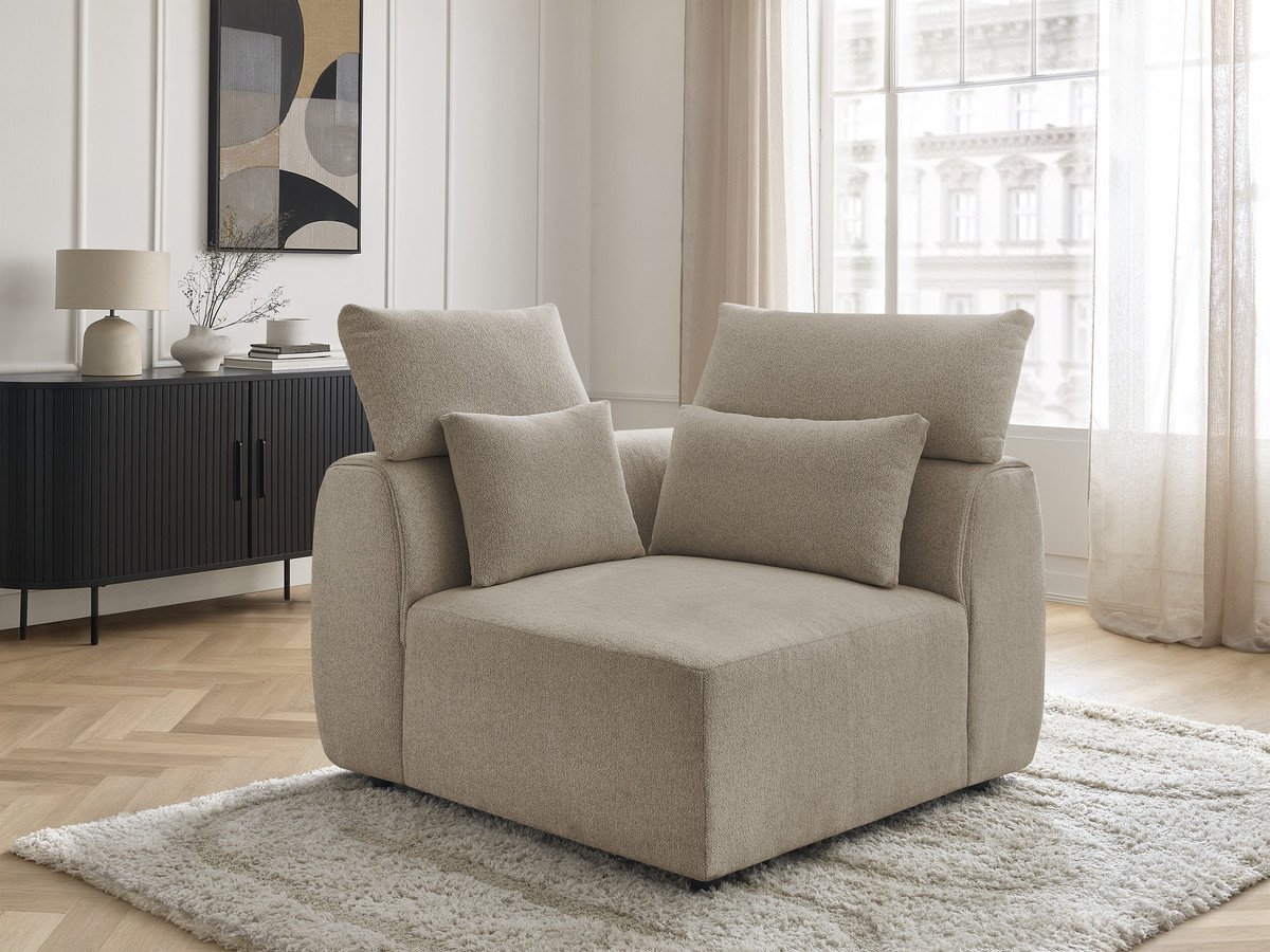 Bobochic Jana Eckmodul Melange-Stoff Taupe