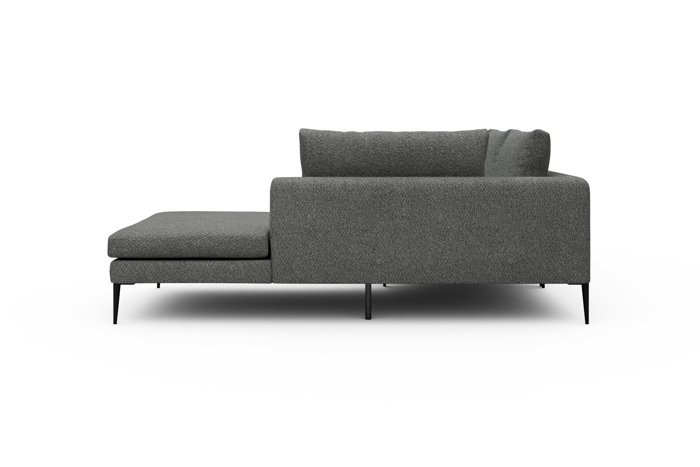 Ecksofa Paul Relax-Ecke rechts mit 2-Sitzer Vanora-Warm-Grey