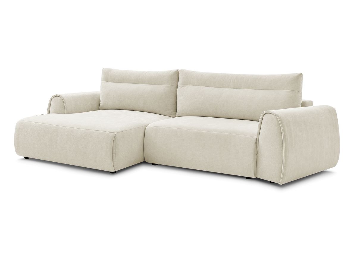 Bobochic Aden Ecksofa 293 × 152 cm Stoff Beige Ecke links
