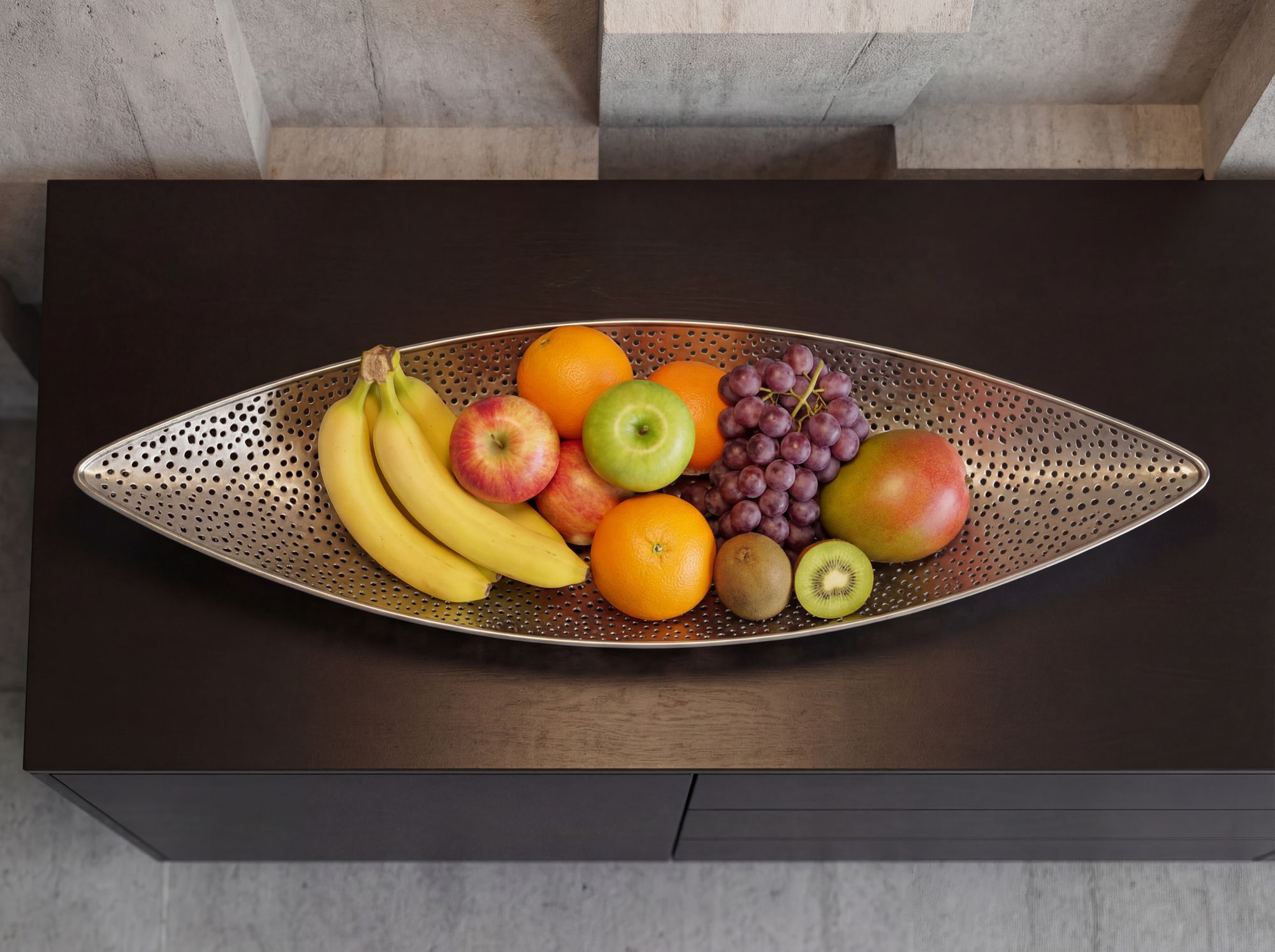 Dekoschale Lyngdal Metall Silber 60 × 16 × 9 cm