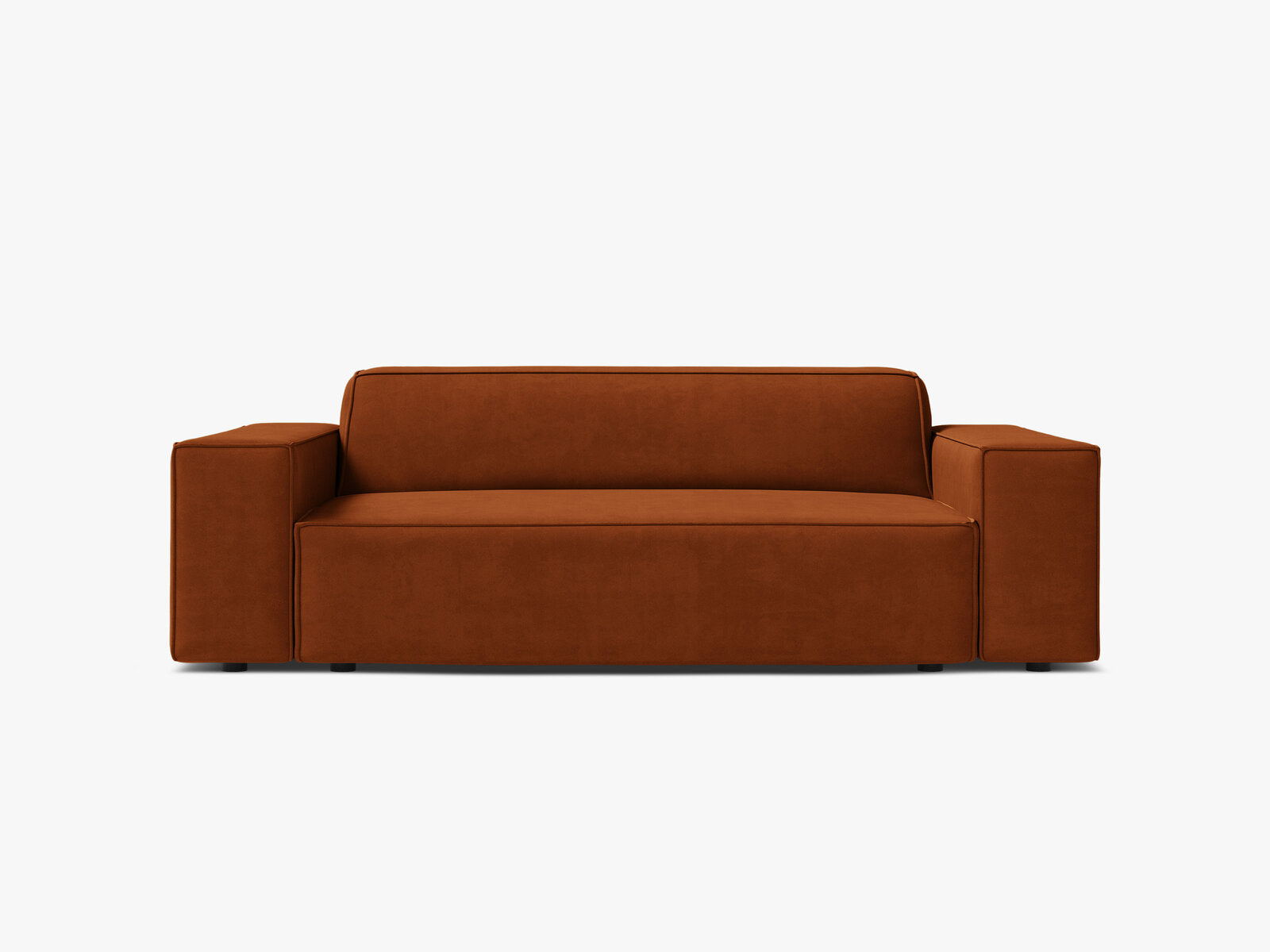 Micadoni Jodie Sofa 2-Sitzer Samt Bluvel Terrakotta