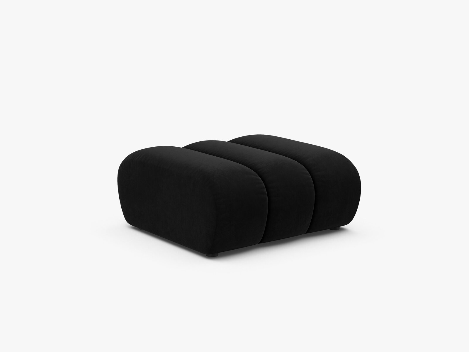 Micadoni Hocker Lupine Samt Salvador Schwarz