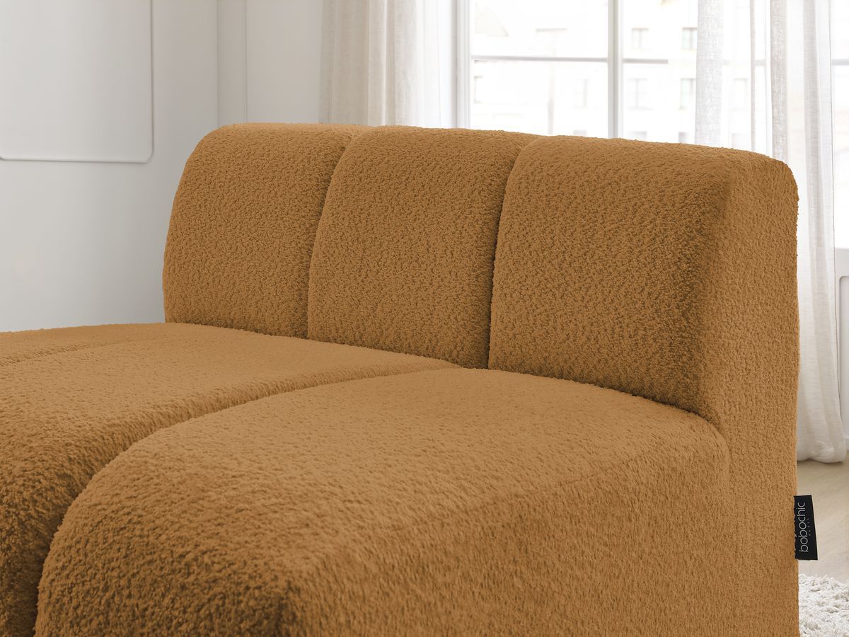 Bobochic Annecy Sofamodul 1-Sitzer Bouclé-Stoff Gelb