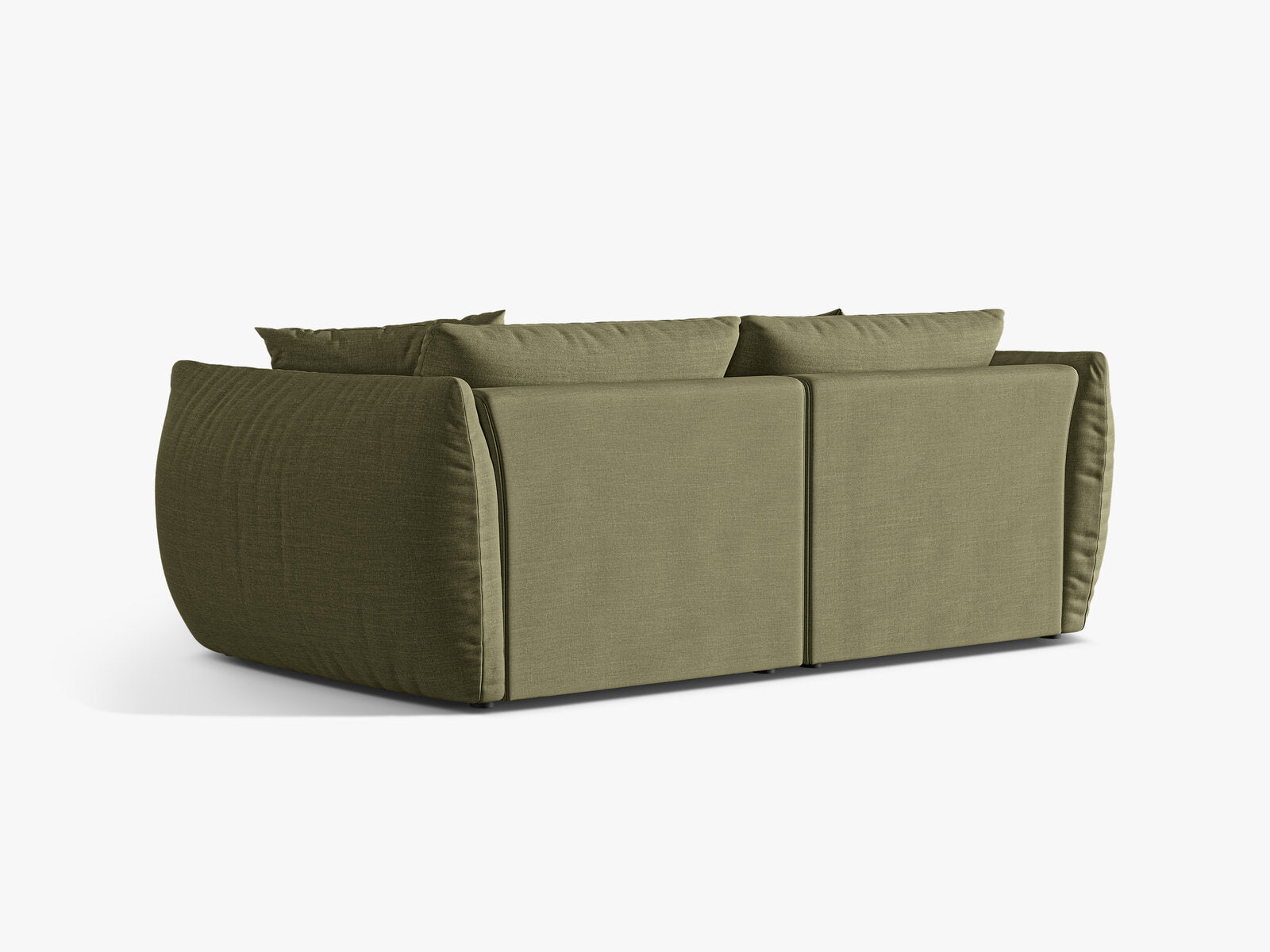 Micadoni Sofa Chris 3-Sitzer Strukturierter Stoff Hellgrün