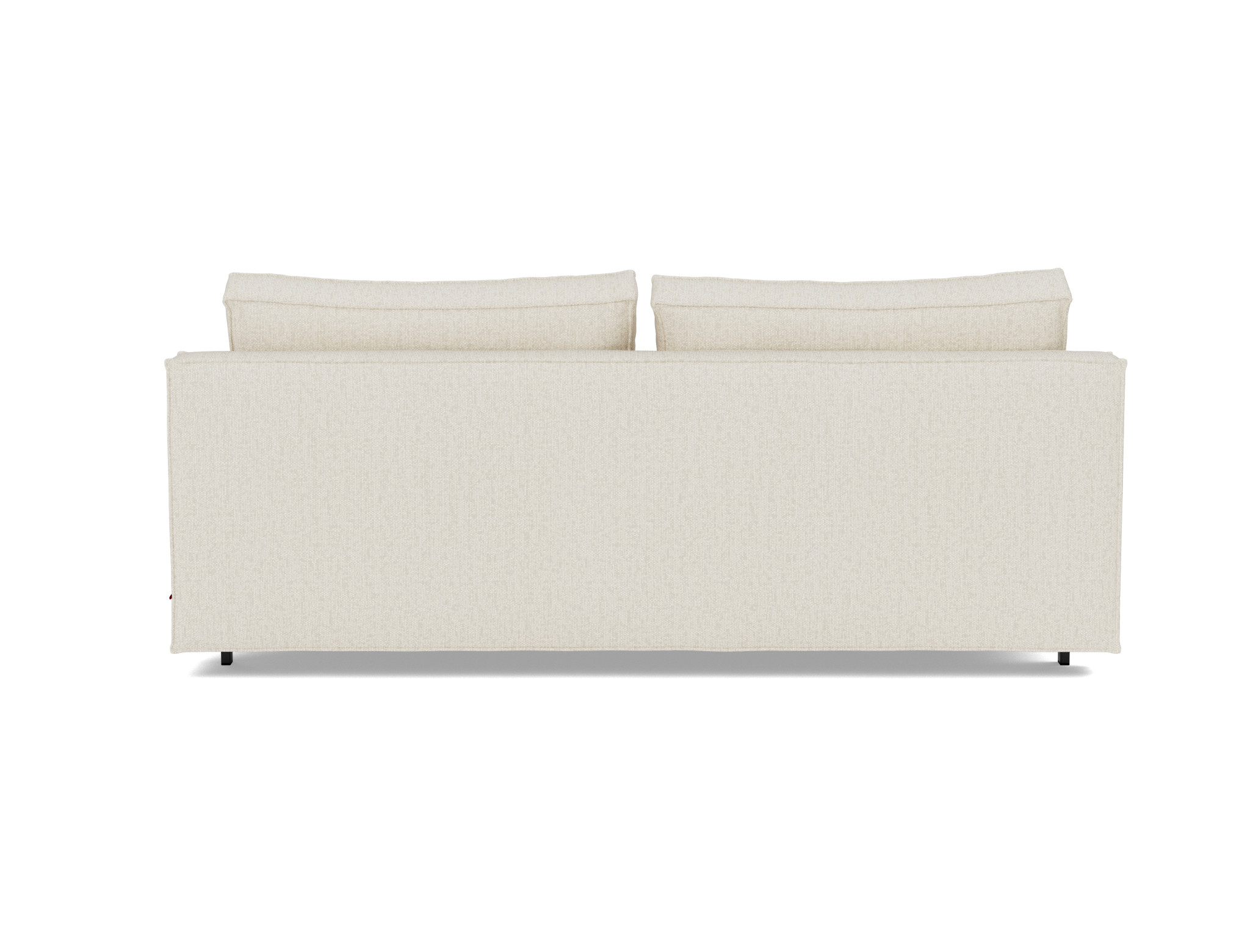 Schlafsofa Sly Boucle Skandi 531-Off-White Beine Schwarzes Metall