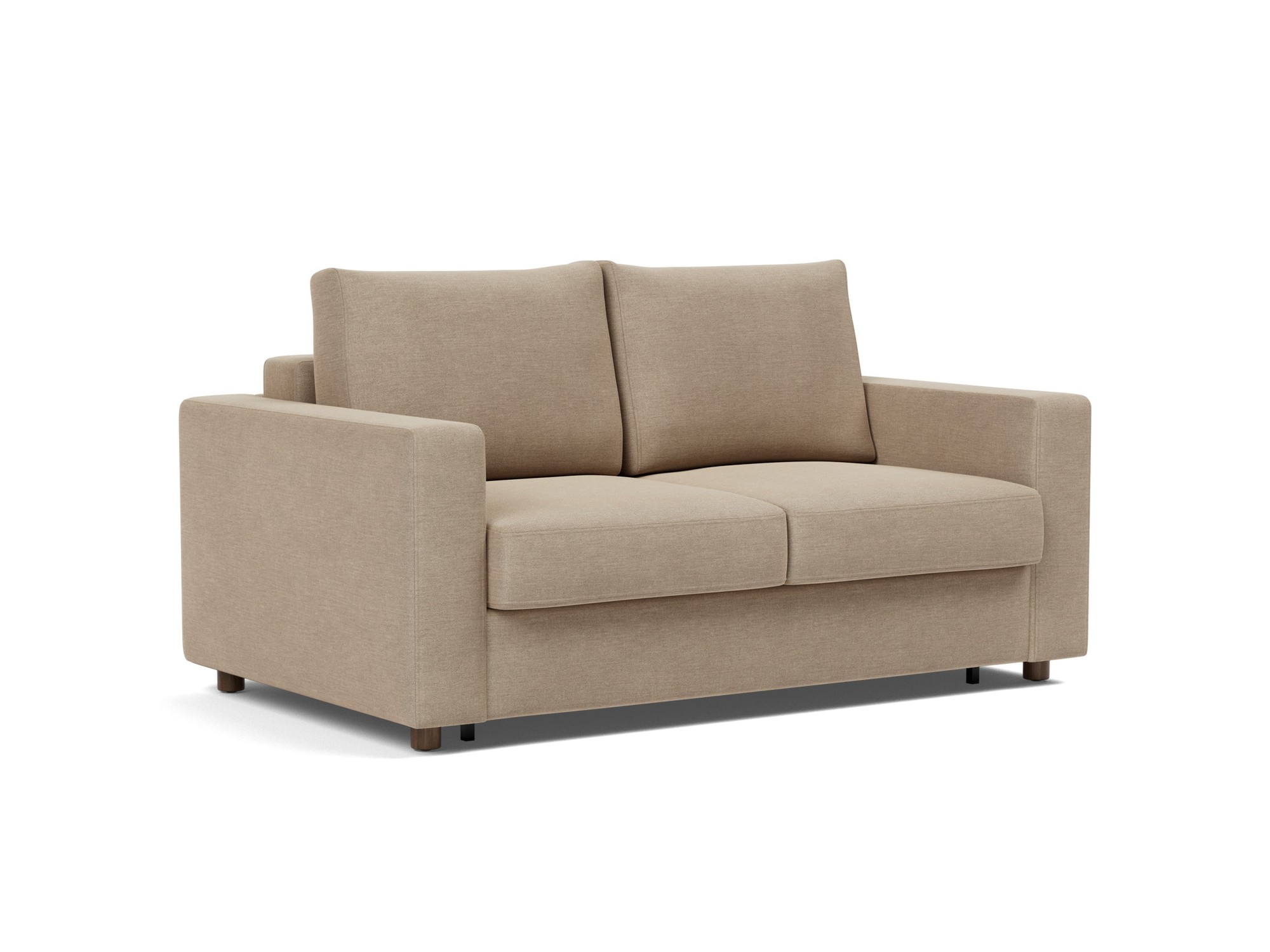 Schlafsofa Neah mit Standard-Armlehnen 140 Flachgewebe Phobos 587-Mocha