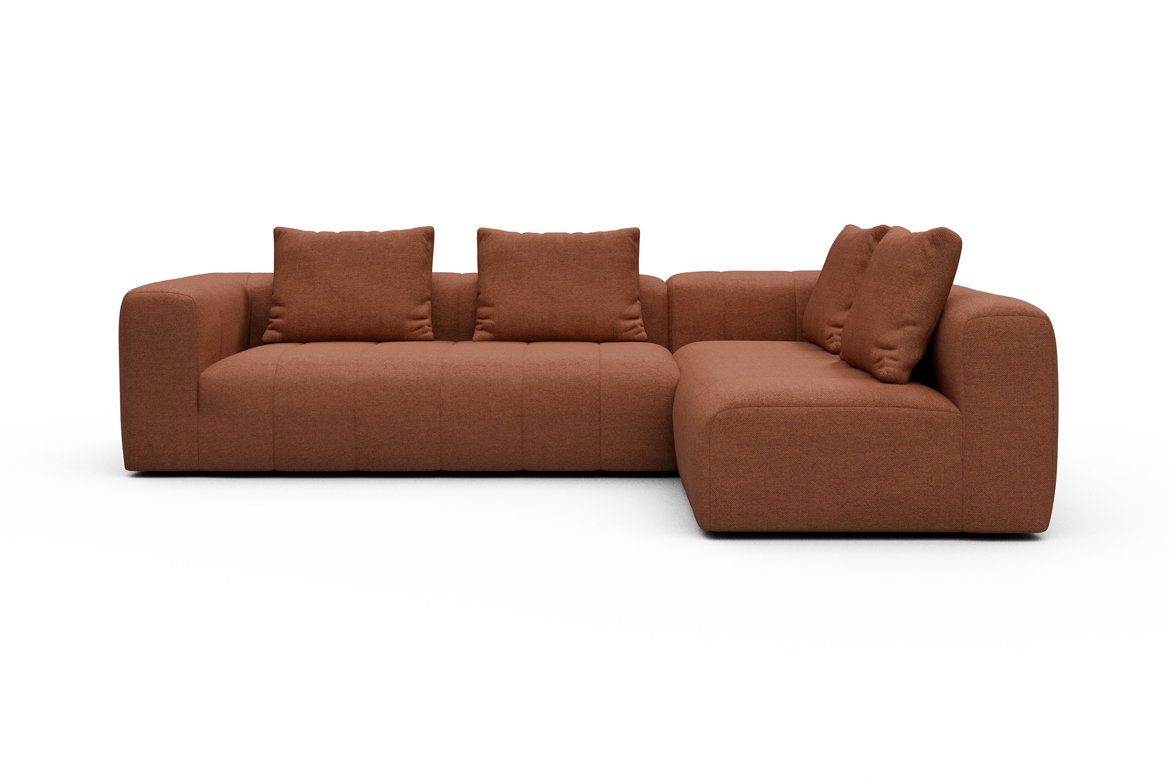 Ecksofa Hugo 2x 2,5-Sitzer Armlehne links Weda-Rust