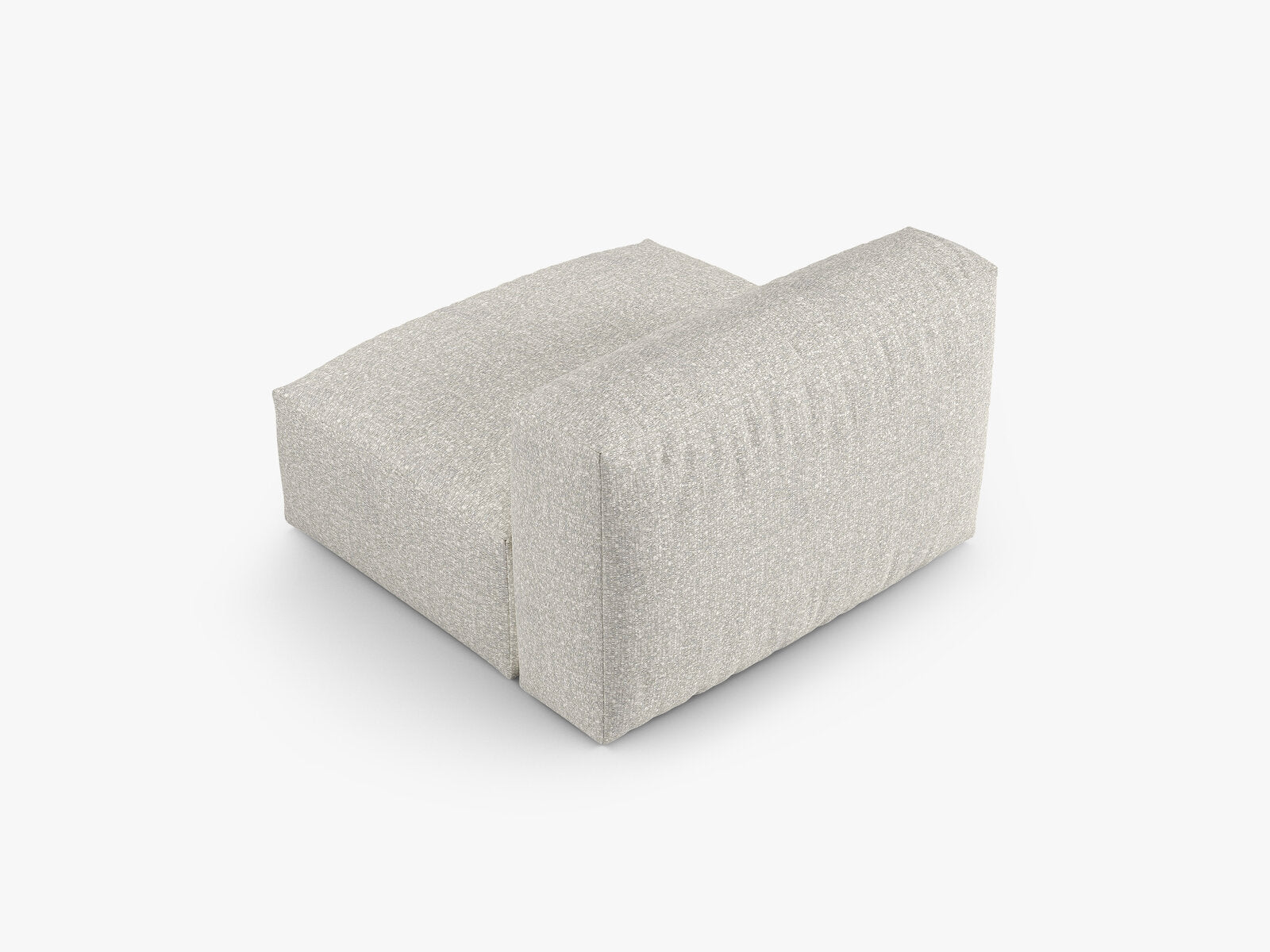 Micadoni Mittelmodul Martina 1-Sitzer 90cm Sitztiefe Boucle Monet Grau Beige Melange