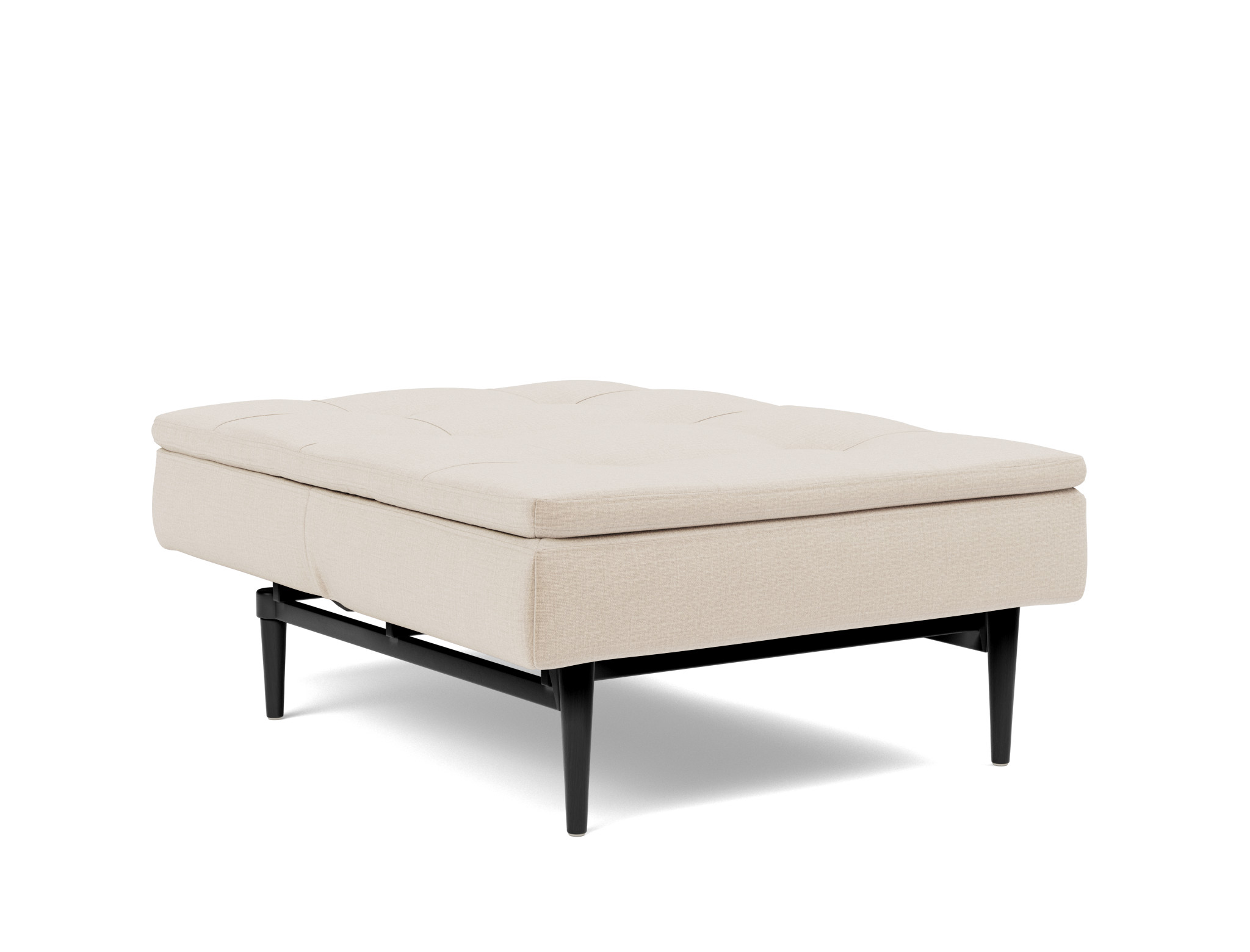Sessel Dublexo Chenille Esina 410-Almond-Beige Beine Styletto Eiche schwarz