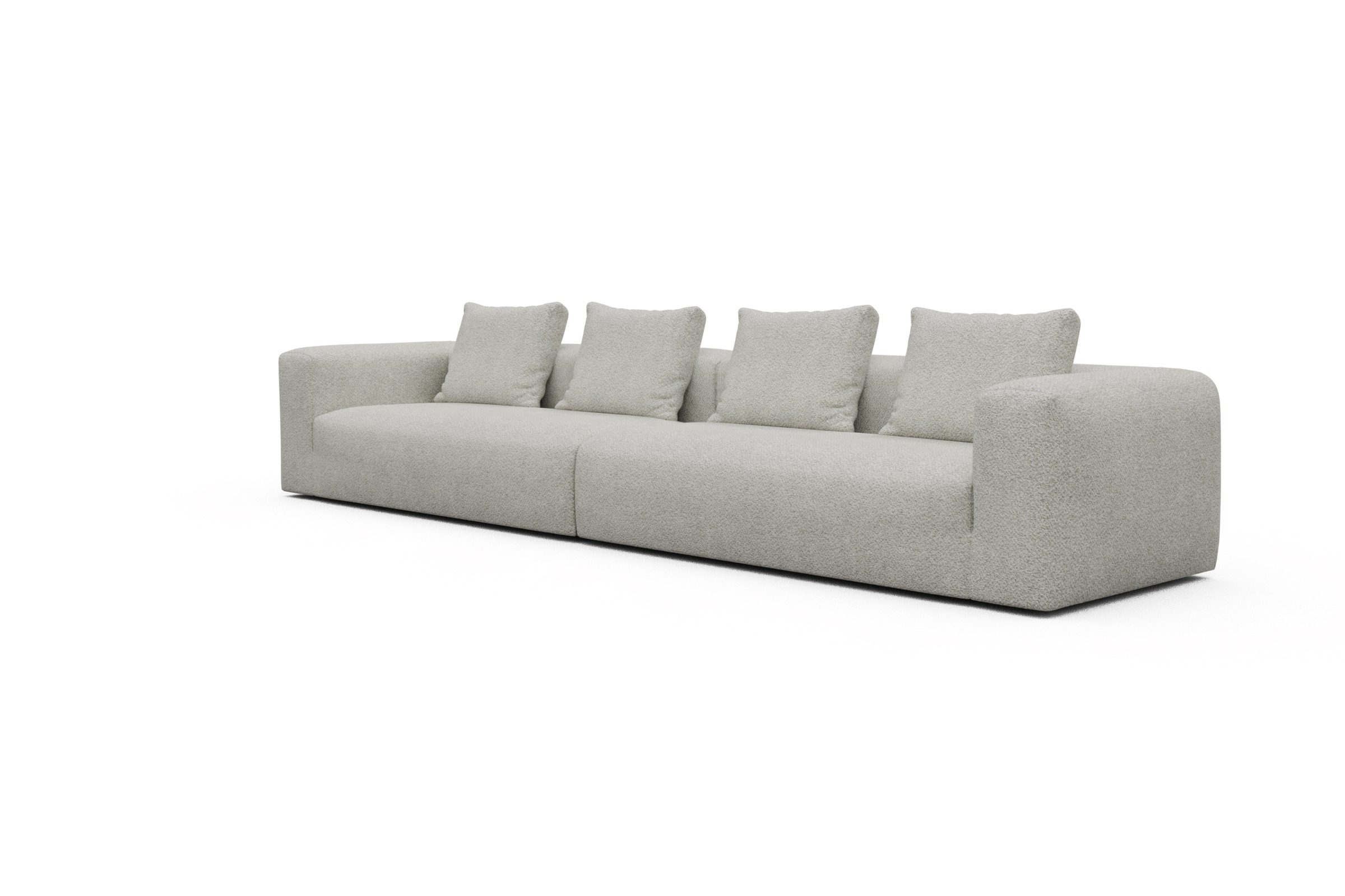 Sofa Modulares XXL Sofa Fred 5-Sitzer Vanora-Warm-Sand