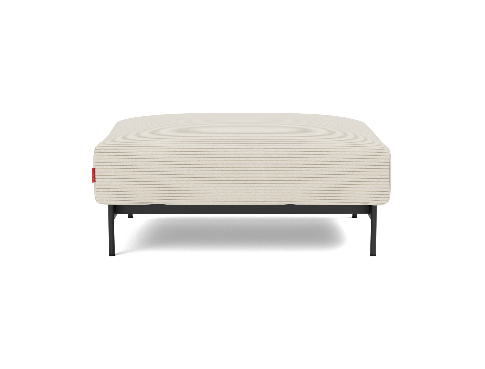 Hocker Malloy Kord Corduroy 594-Ivory Beine Schwarzes Metall