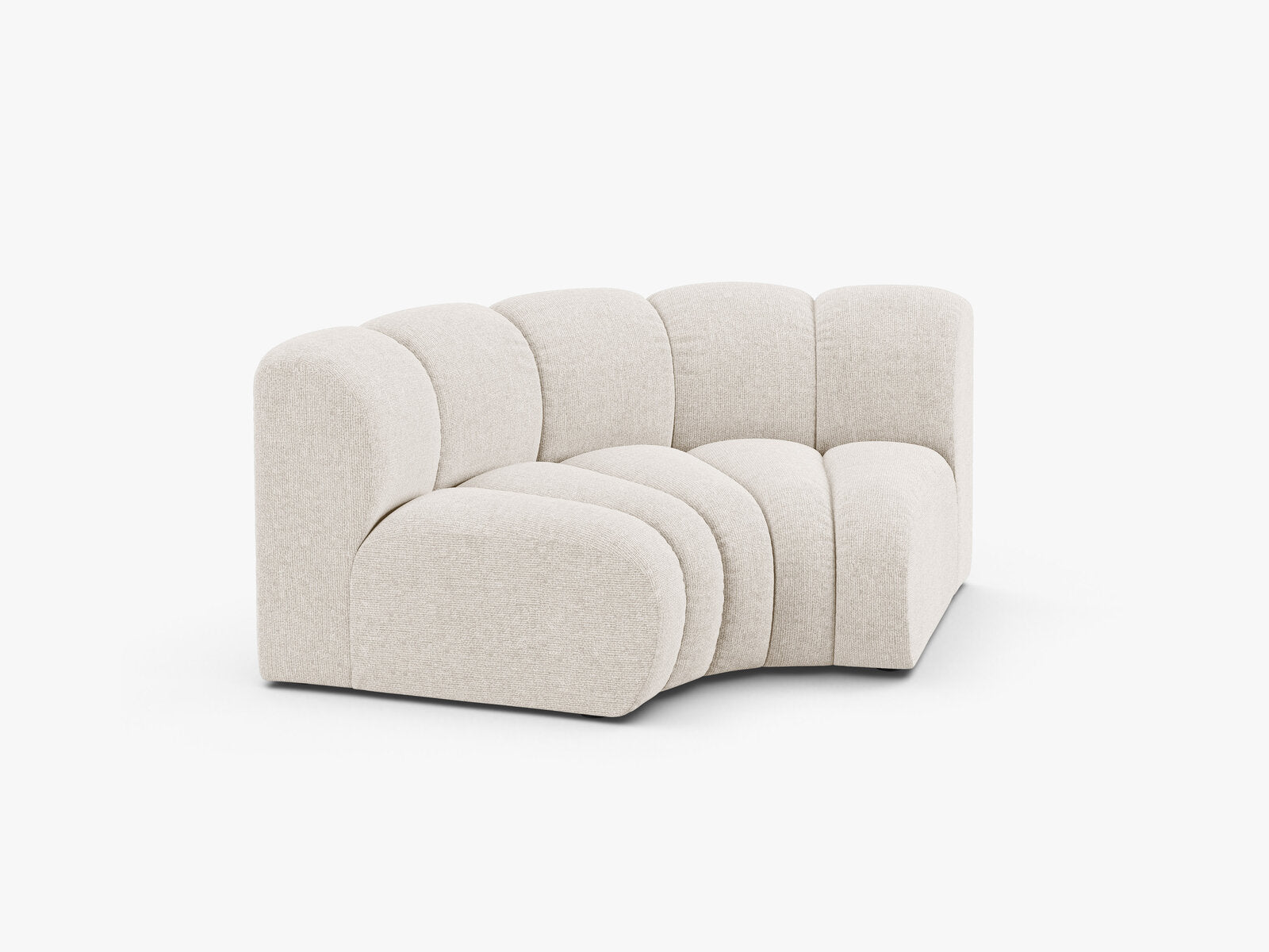 Micadoni rundes Eckmodul Lupine Chenille Eden Helles Beige