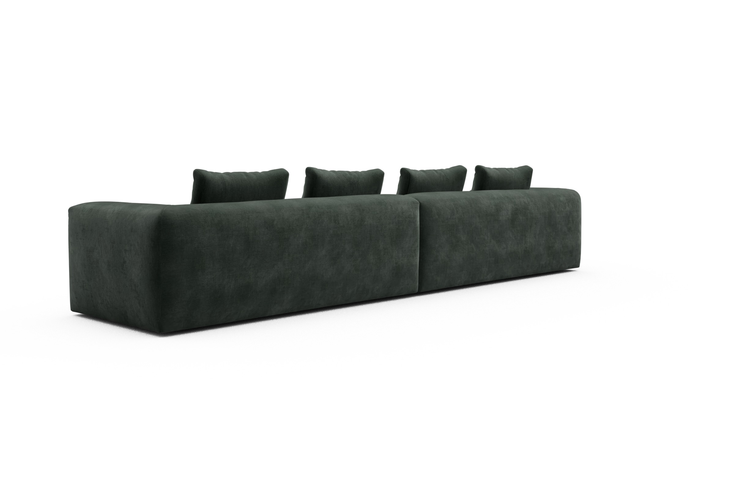 Sofa Modulares XXL Sofa Fred 5-Sitzer Smooth-Laurel-Green