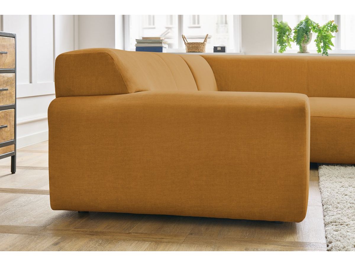 Bobochic Lavena Ecksofa 312 × 220 cm Samt Gelb Ecke links