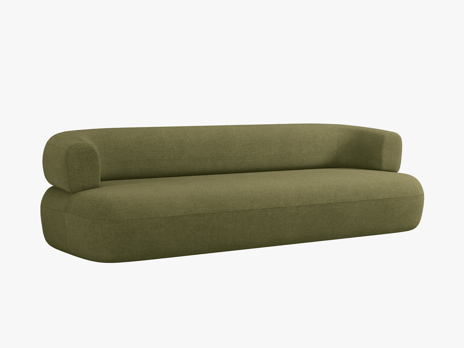 Micadoni Sofa Jenny 3-Sitzer Boucle Now or Never Grün